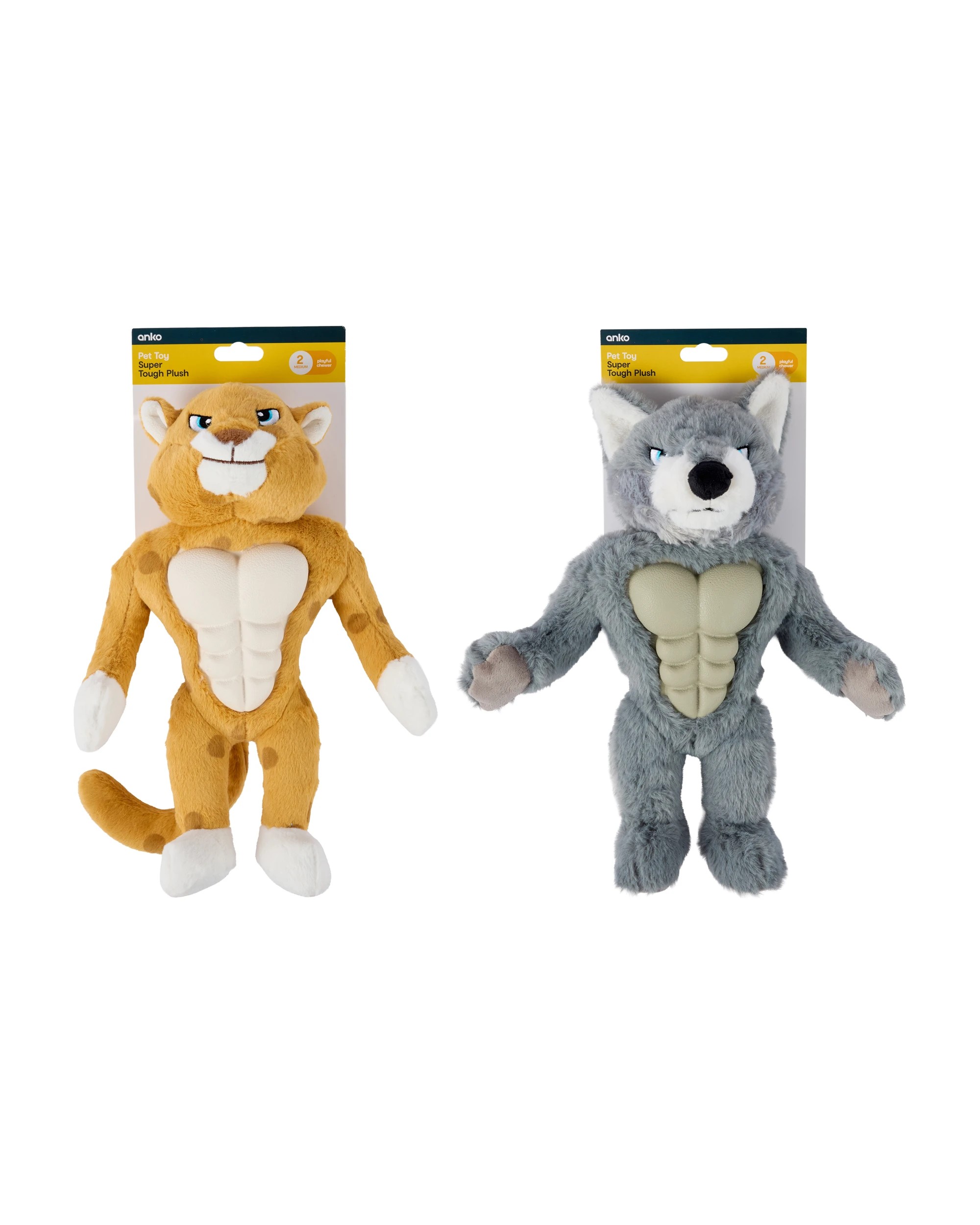 6 Pet Toy Super Tough Plush - Assorted, 6 of 6