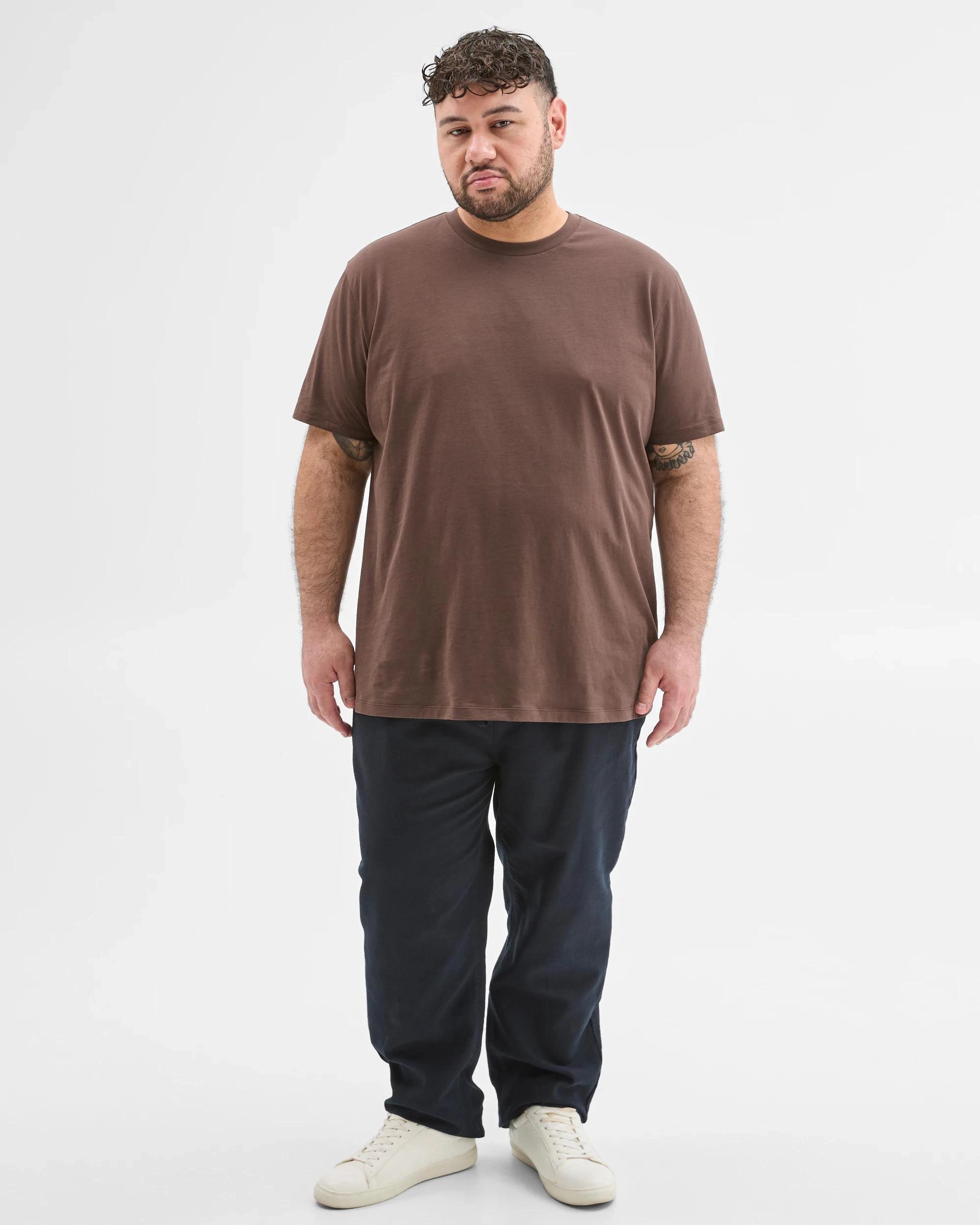 2 Target Man Plus Plus Size Australian Cotton Crew T-Shirt CHOCOLATE, 2 of 6