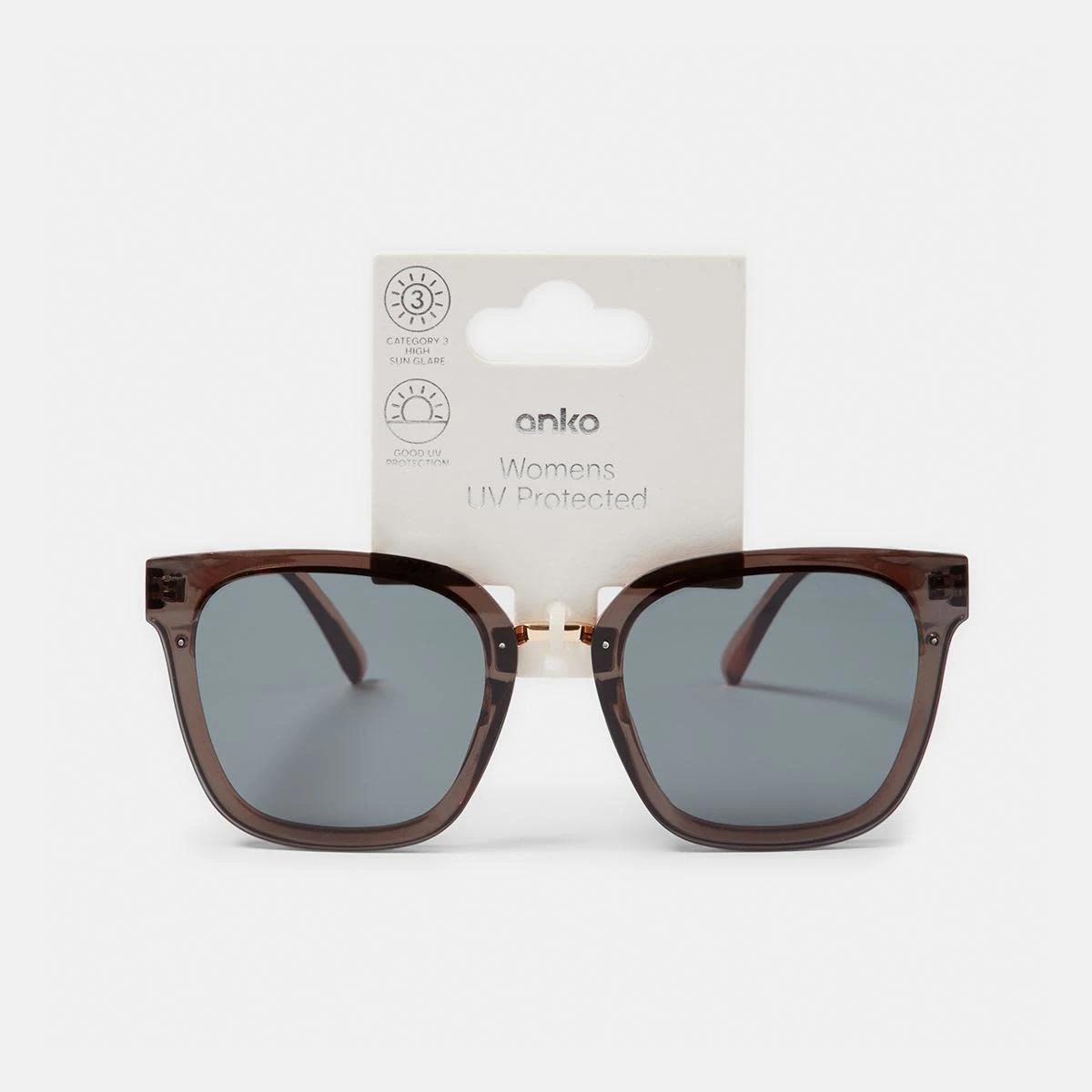 6 Oversized Square Frame Sunglasses Smoke Blk, 6 of 6