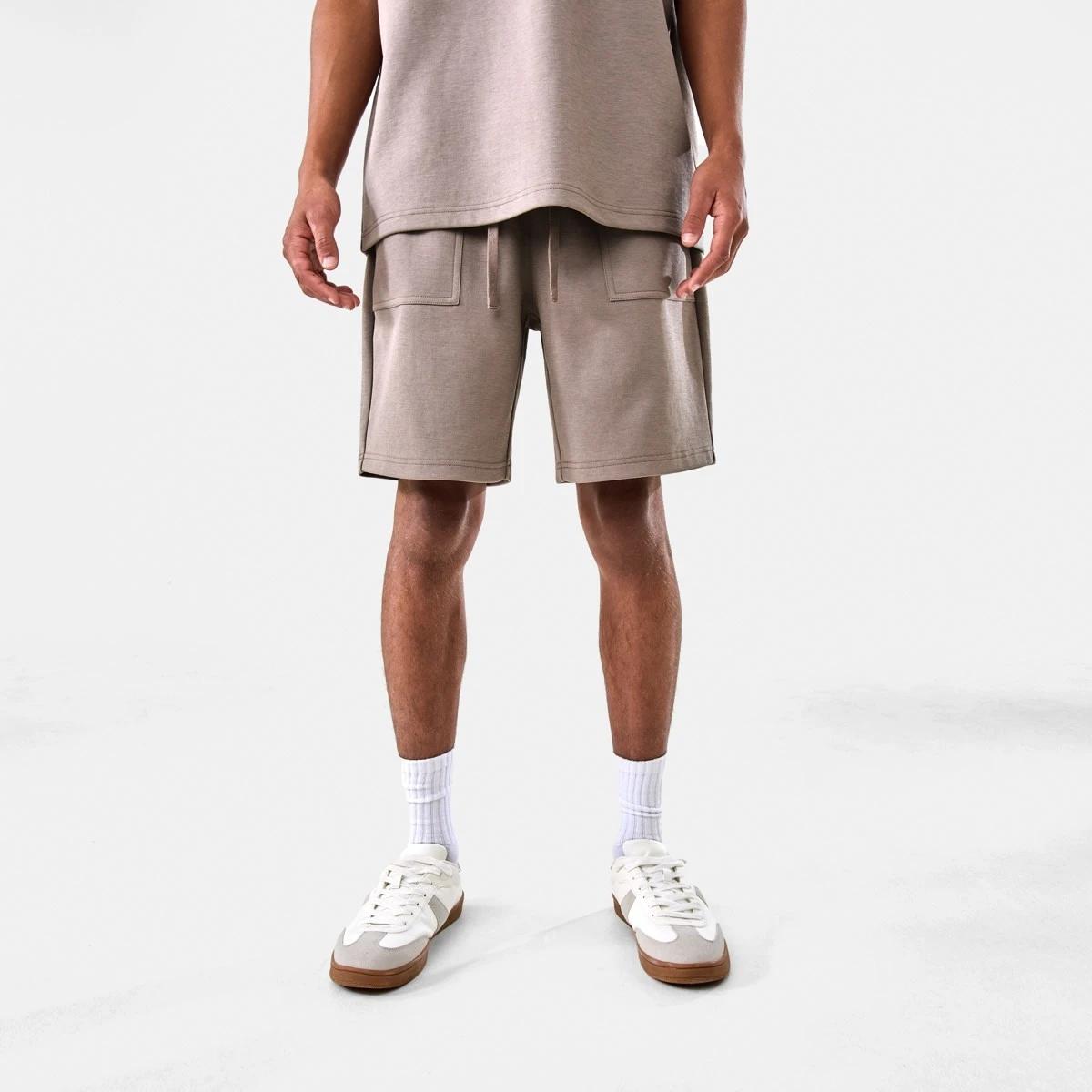 7 Elastic Waist Interlock Knit Shorts DRIFT BROWN, 7 of 7