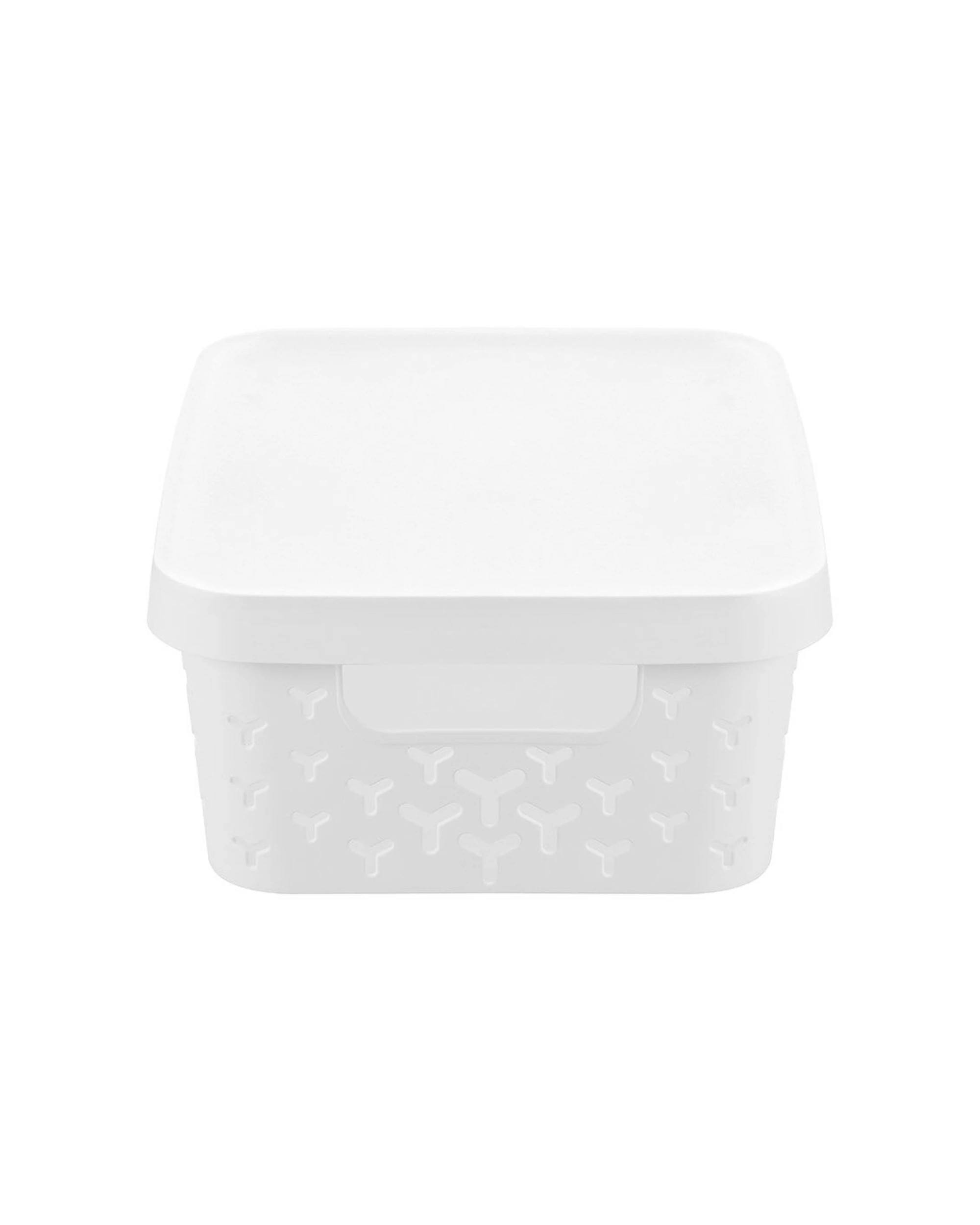 3 Boxsweden Star Basket Lidded Versatile Organiser 10L Stackable - White, 3 of 6