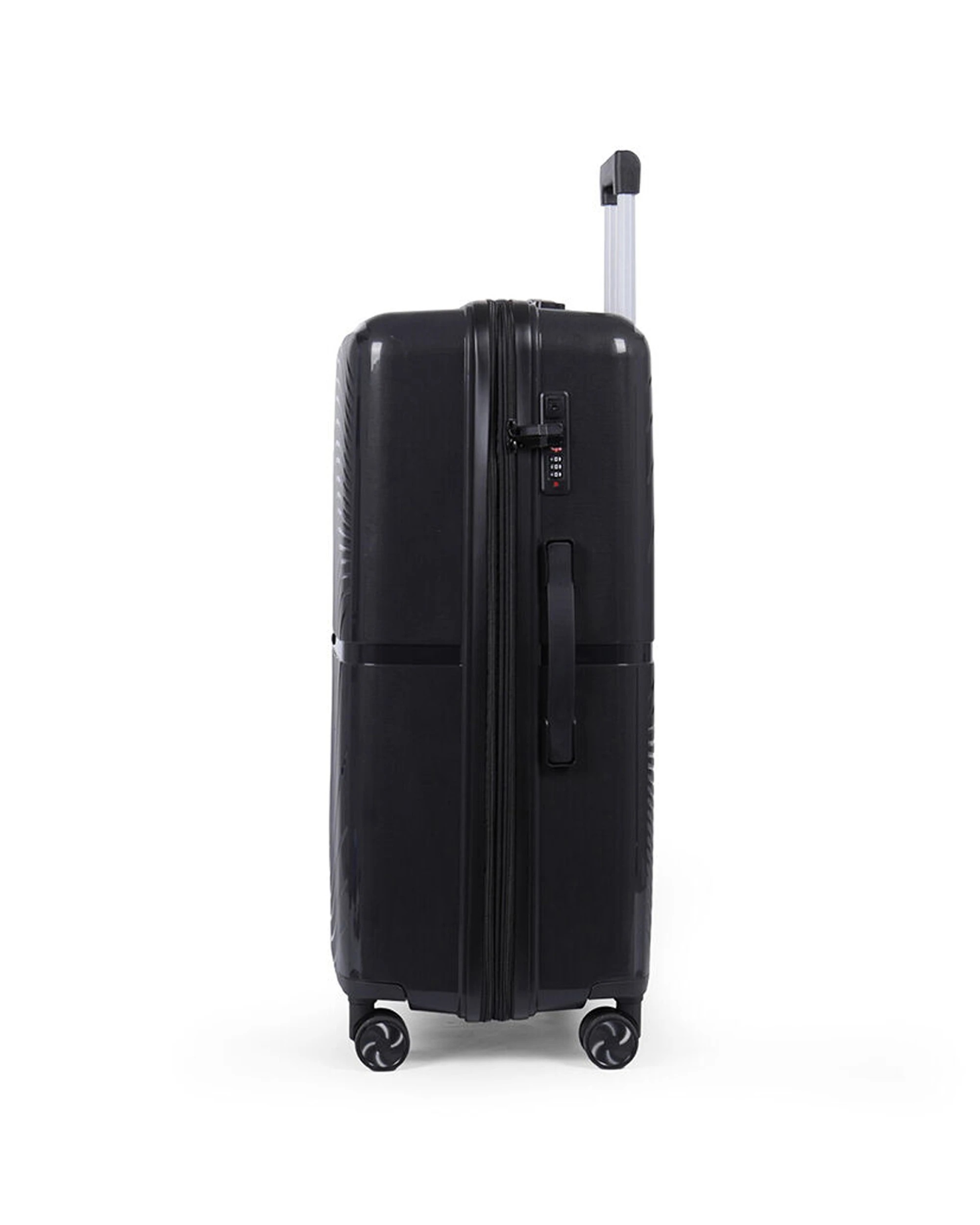 2 Paklite Solar Large Travel Luggage Suitcase Lightweight 75x50cm - Black, 2 of 9