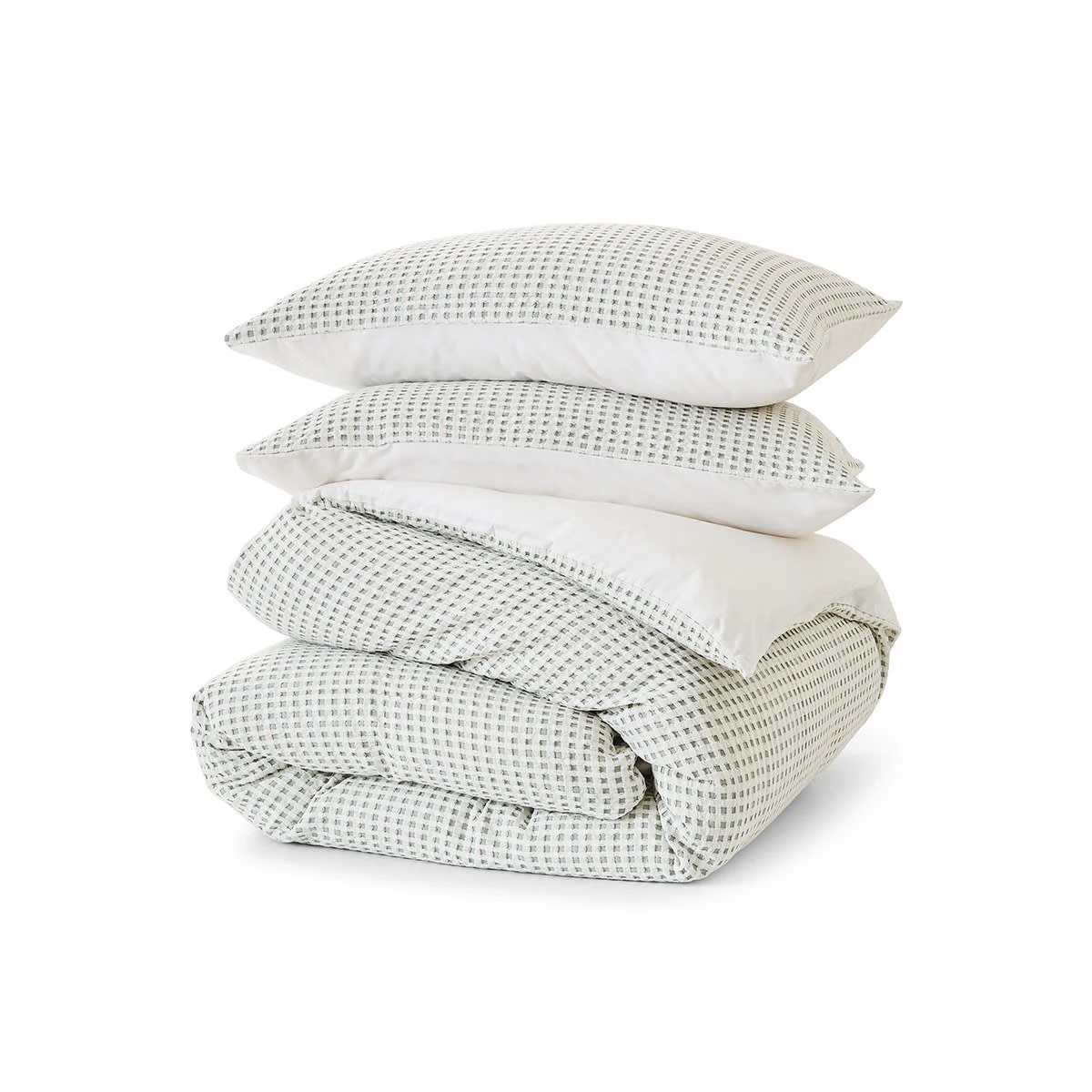 5 Dakota Cotton Quilt Cover Set - Queen Bed, Sage, 5 of 7