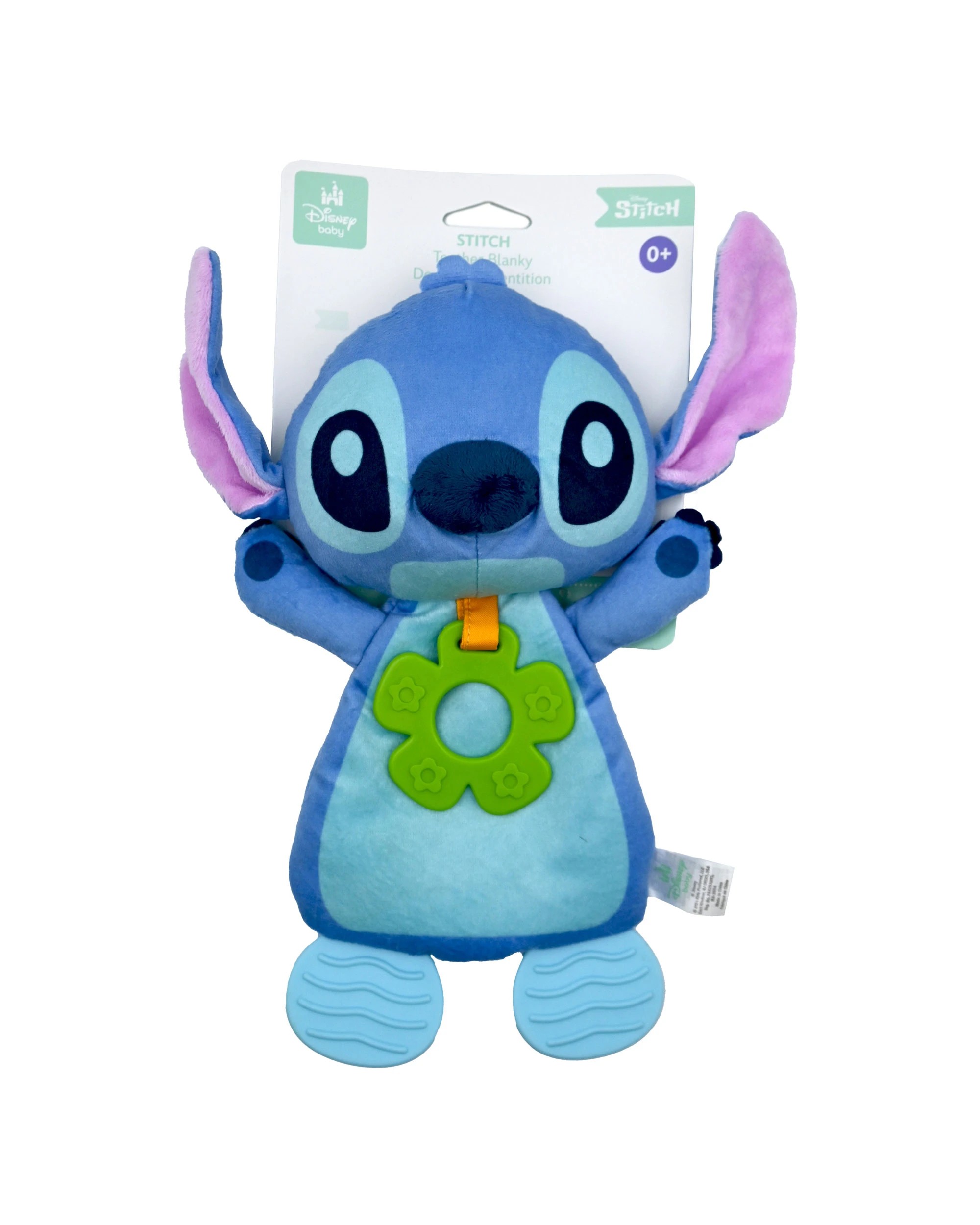 1 Disney Baby - Stitch Teether Blanket, Blue, 26cm H, Birth+ - Blue, 1 of 2