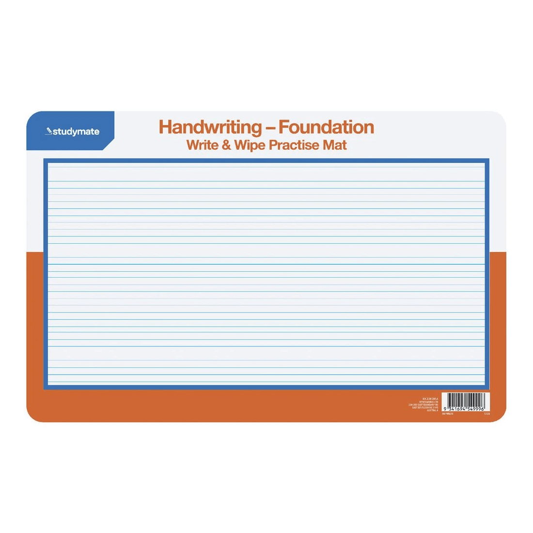2 Studymate NSW Handwriting Write & Wipe Practise Mat, 2 of 3