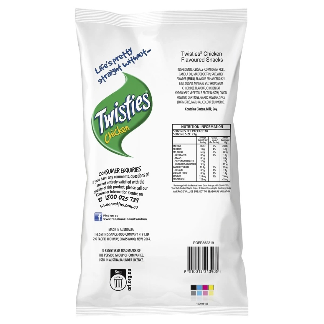 2 Twisties Chicken Flavoured Snacks Party Bag 270g, 2 of 6