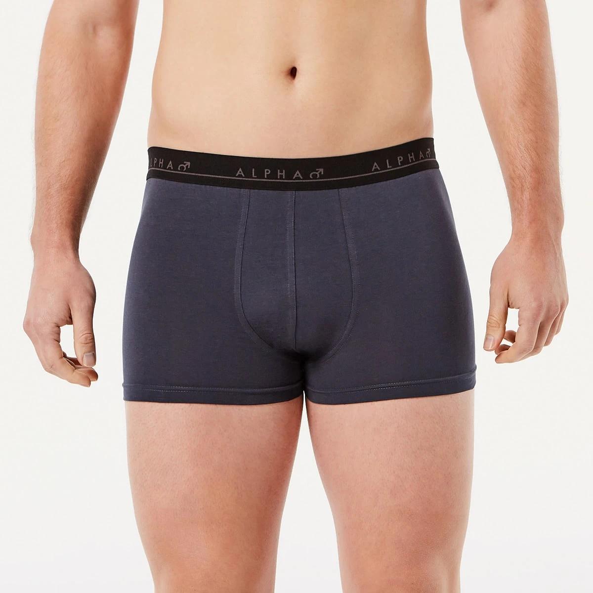 2 5 Pack Plain Trunks NAVY GREY, 2 of 7