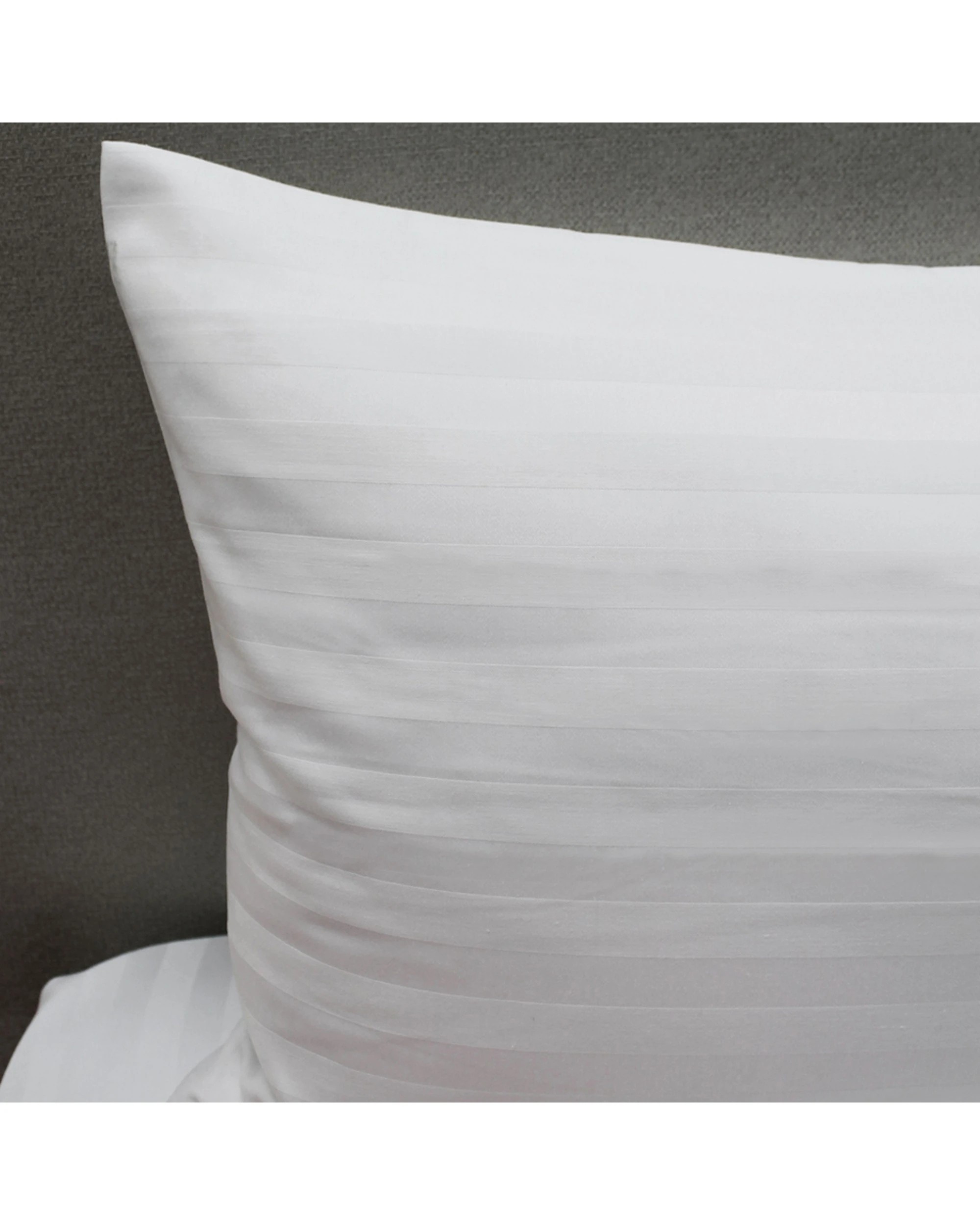 3 Jason Commercial Satin Stripe Pillow Case 2PK 48x73cm - White, 3 of 3