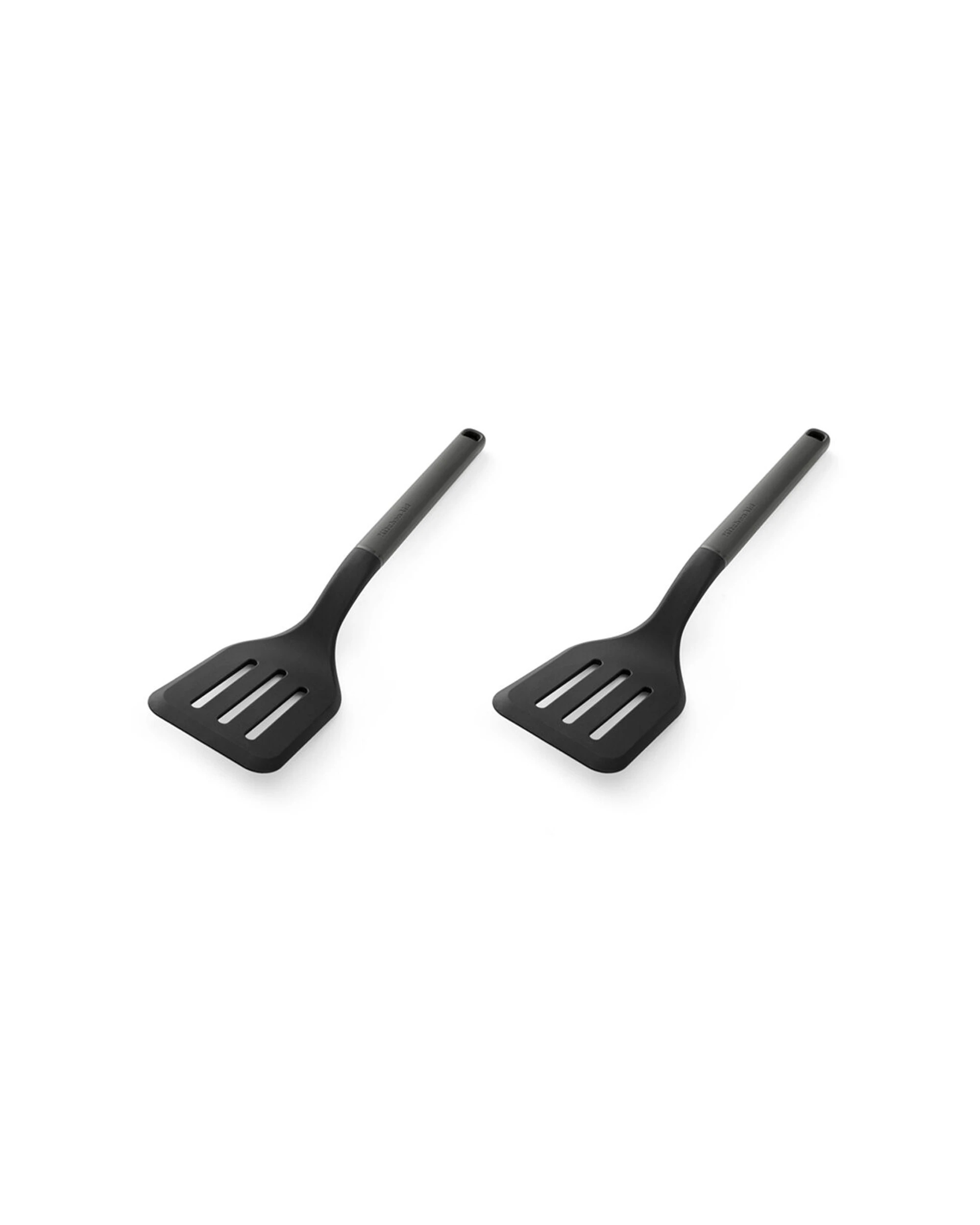 1 KitchenAid Classic Slotted Nylon Turner 2PK Heat Resistant Ergonomic Handle - Charcoal, 1 of 6
