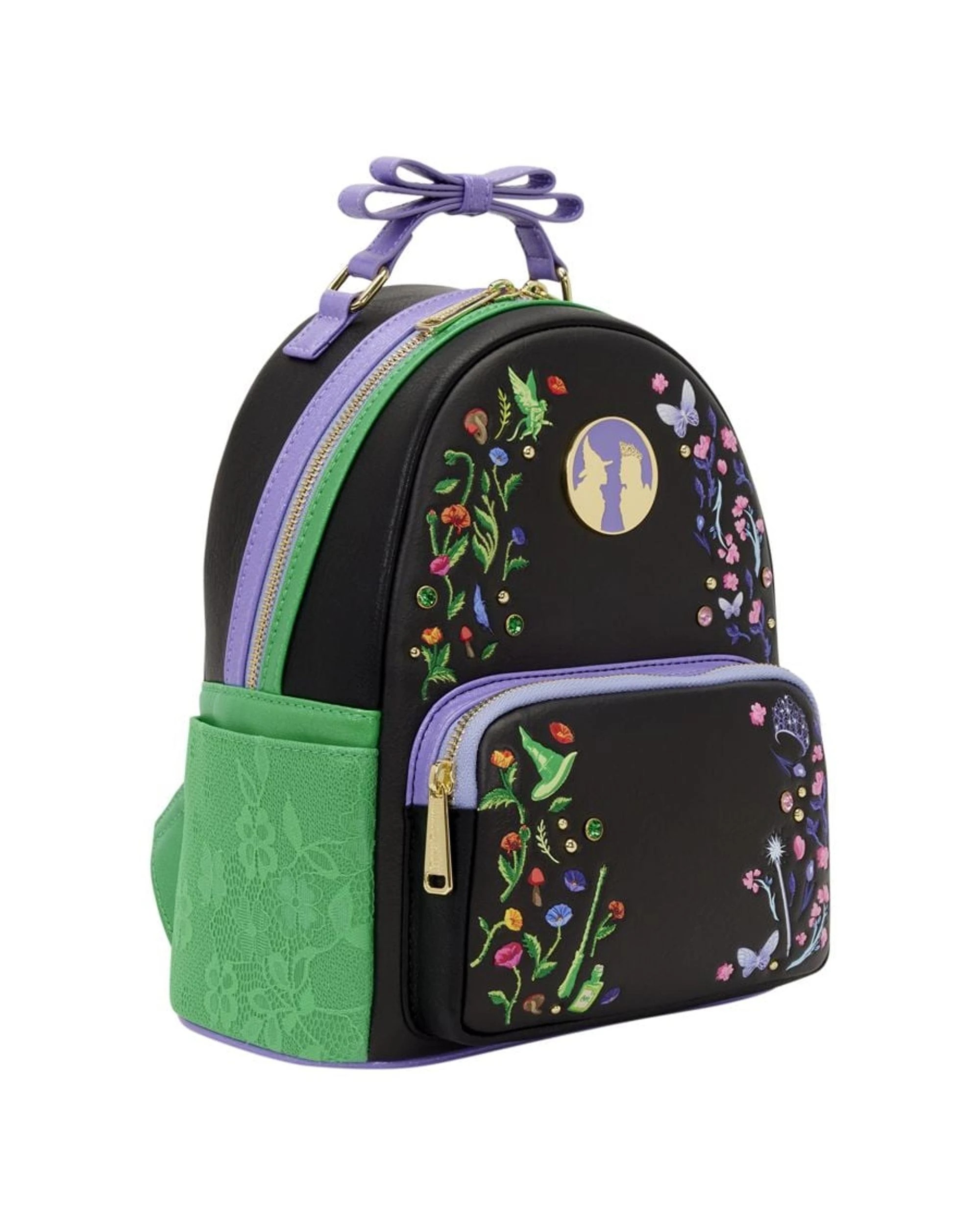 1 Loungefly Wicked Floral and Lace Mini Backpack, 1 of 3