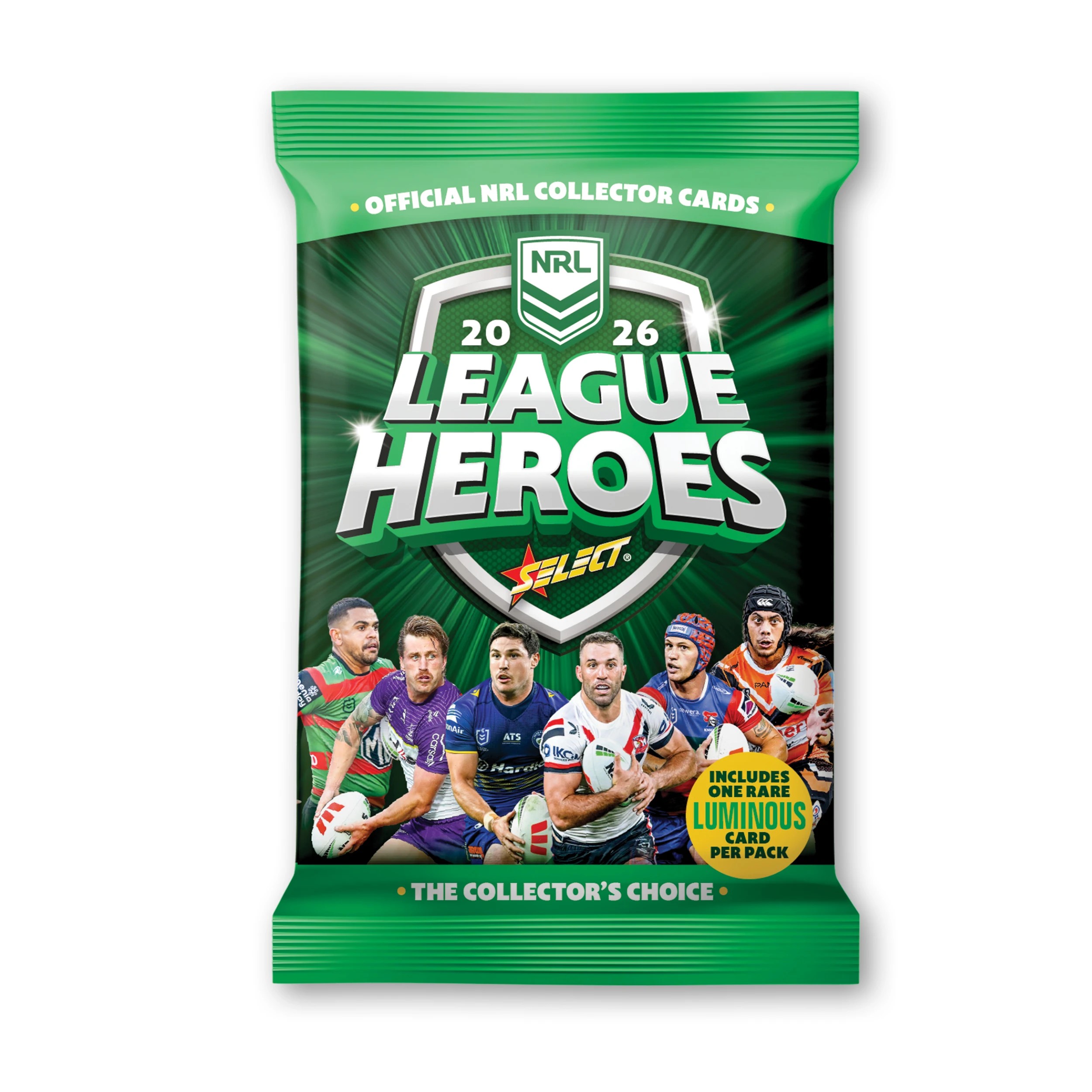 1 2026 NRL League Heroes Cards Pack, 1 of 3