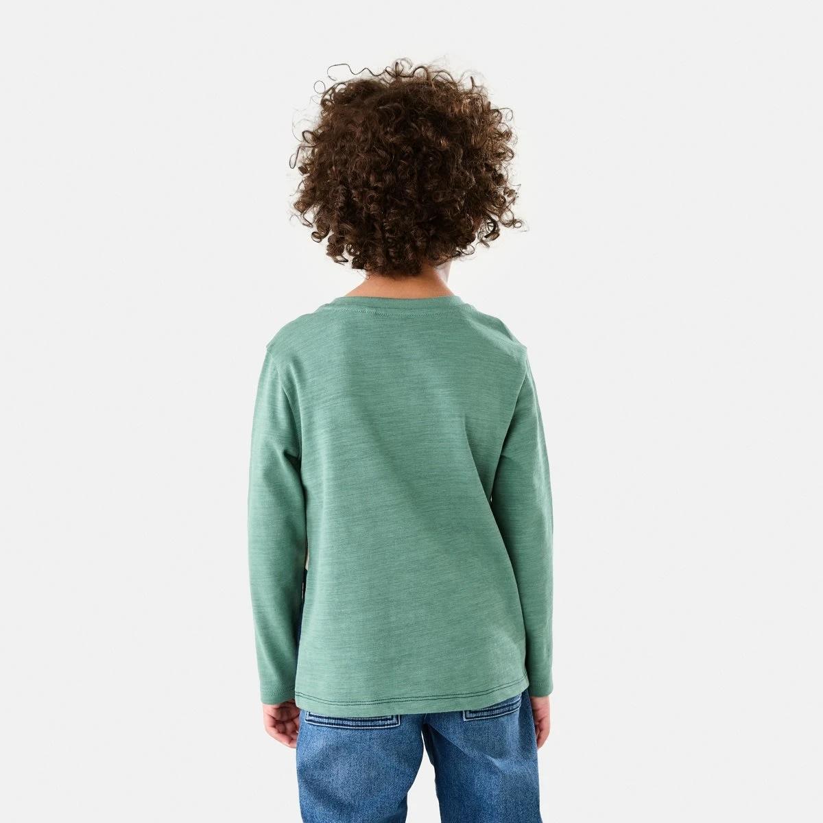 2 Long Sleeve Panel T-shirt Pine Green, 2 of 8