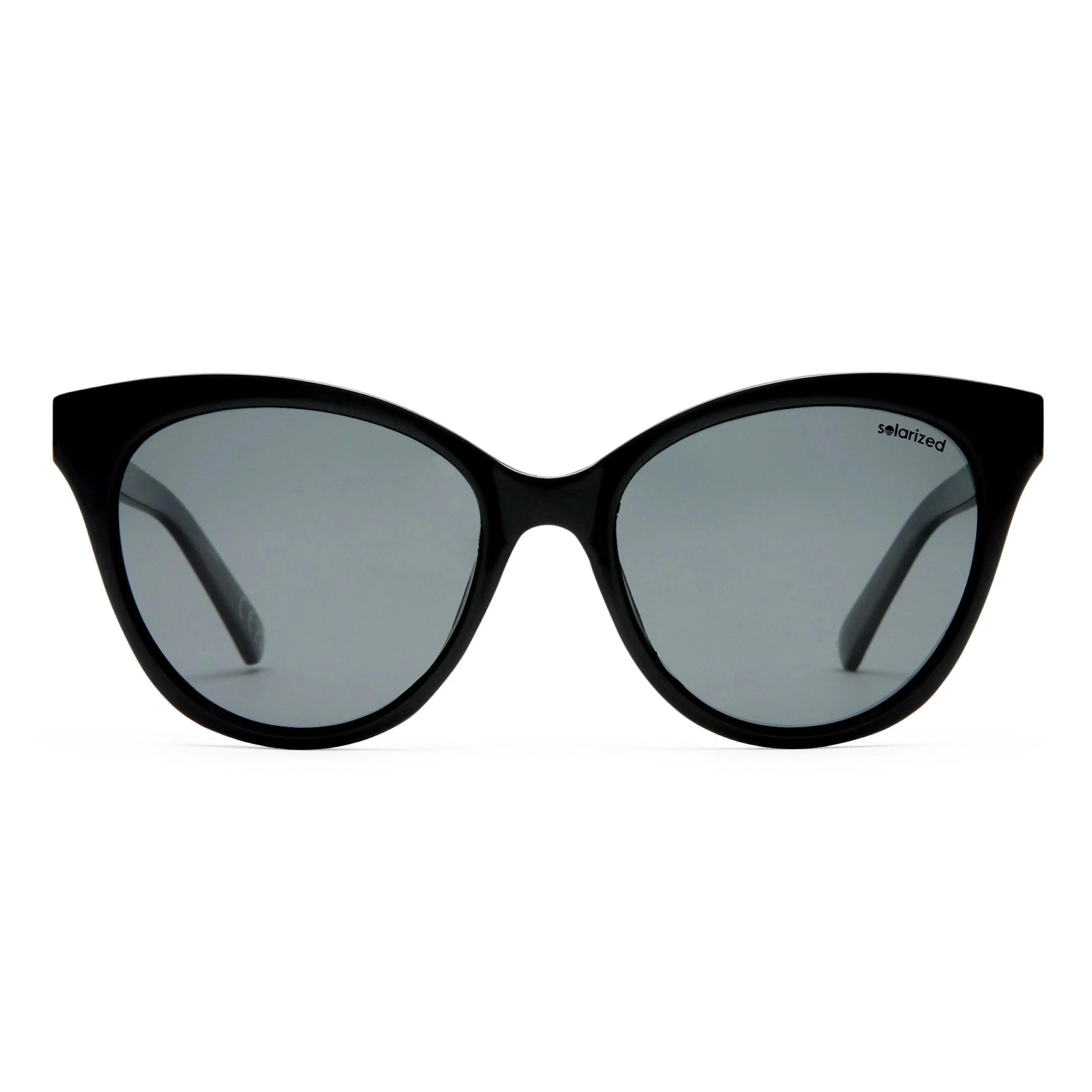 1 SOLARIZED® Soft Cat-Eye Sunglasses BLACK, 1 of 5