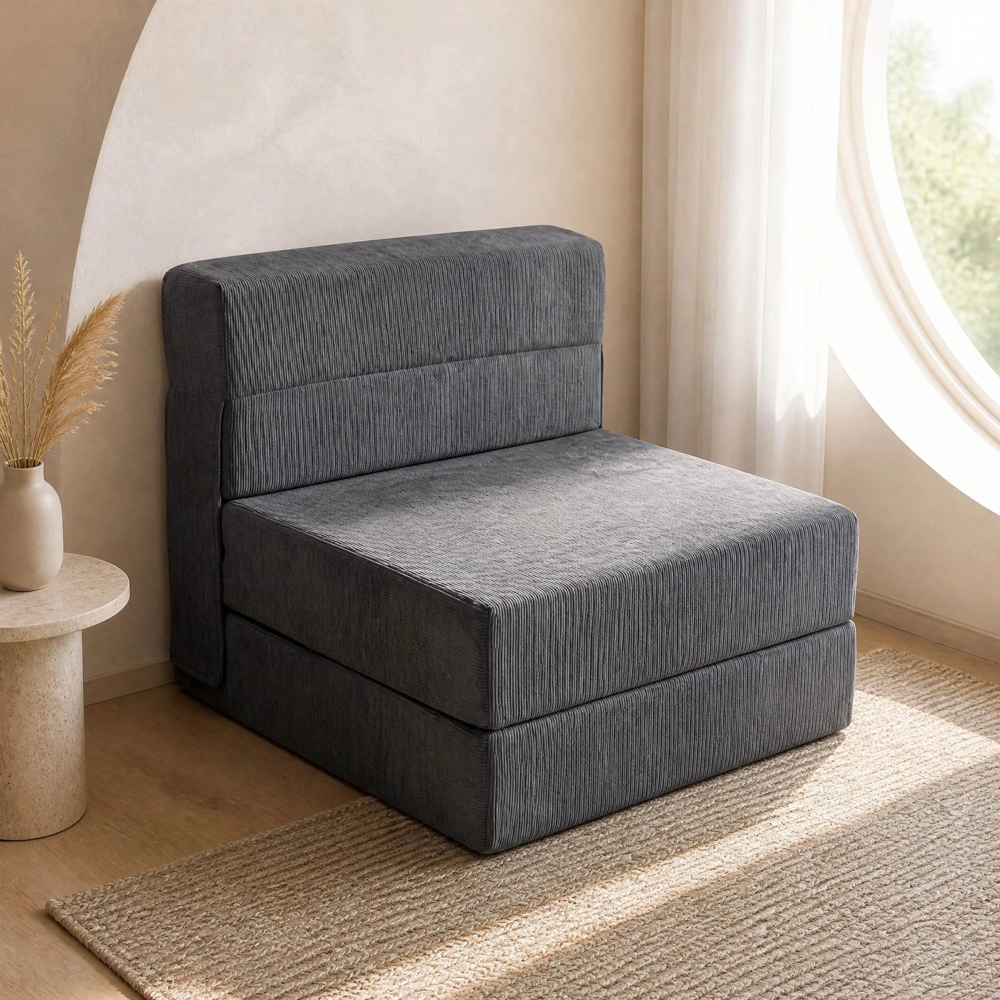 2 Costway 4in1 Folding Sofa Bed Convertible Sleeper Chair Couch Chaise Lounger Home Office, 2 of 4