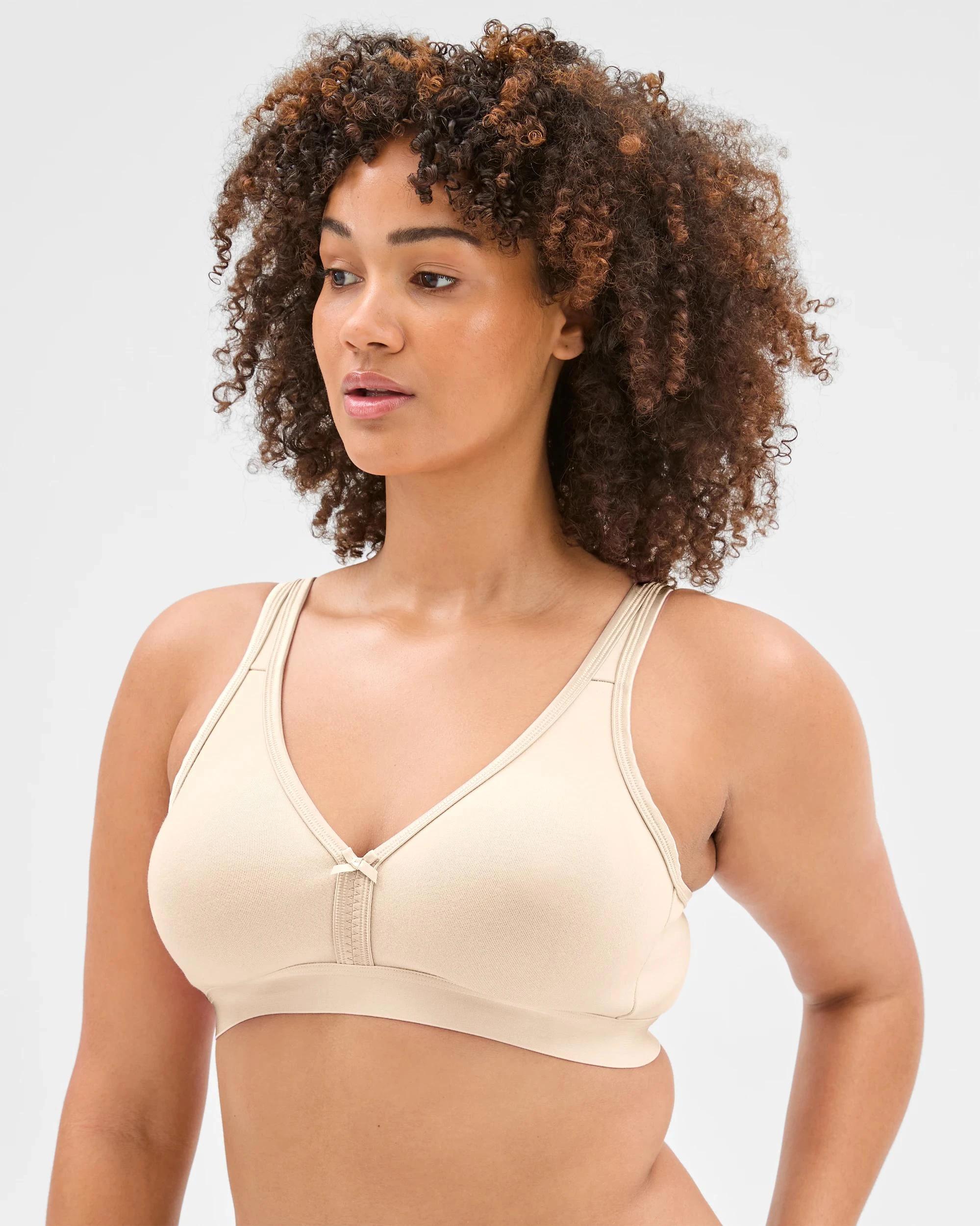 4 Target Woman Plus Size Lucy Australian Cotton Blend Moulded Wirefree Bra TAUPE, 4 of 5