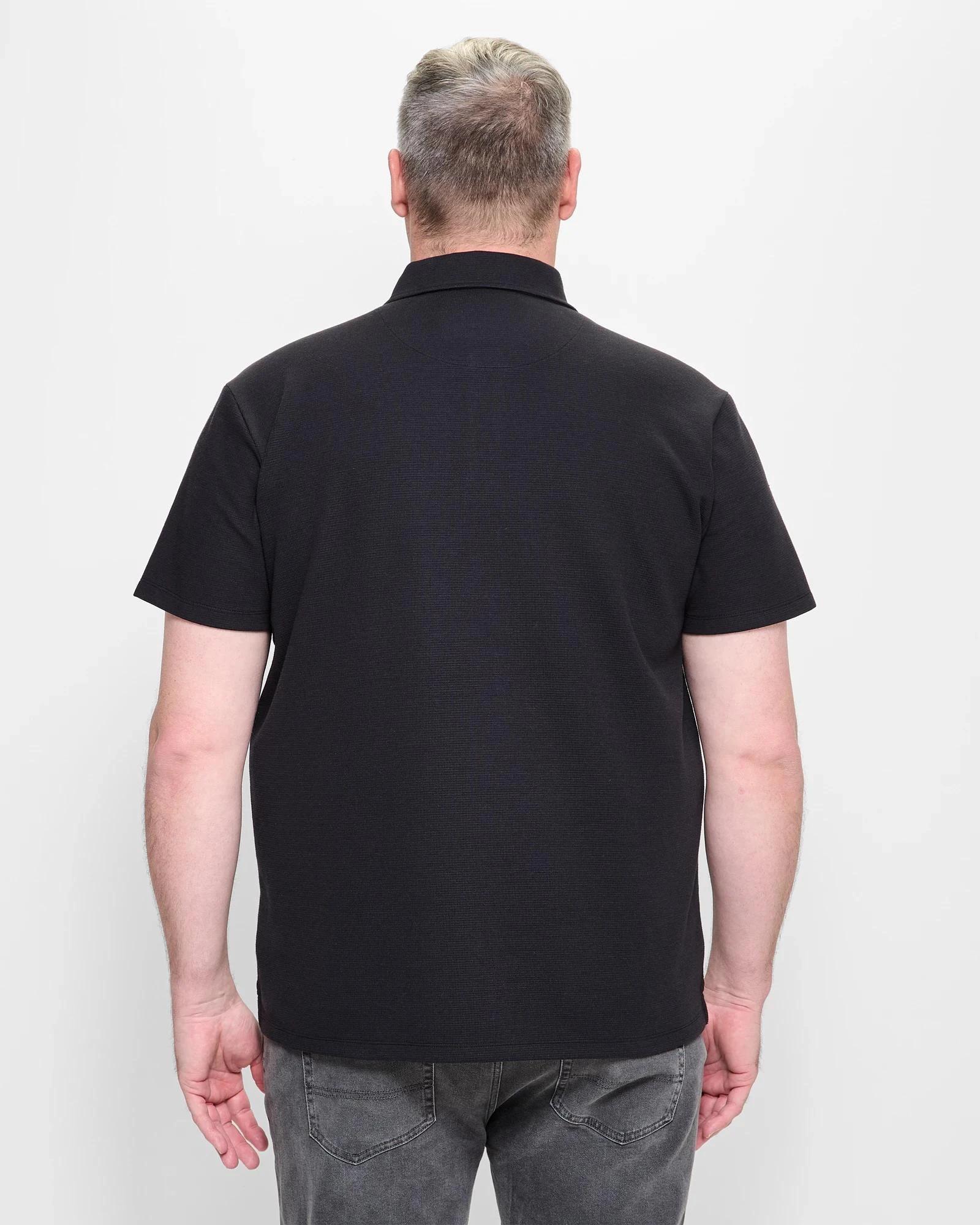 2 Target Plus Size Australian Cotton Blend Waffle Polo Top BLACK, 2 of 3