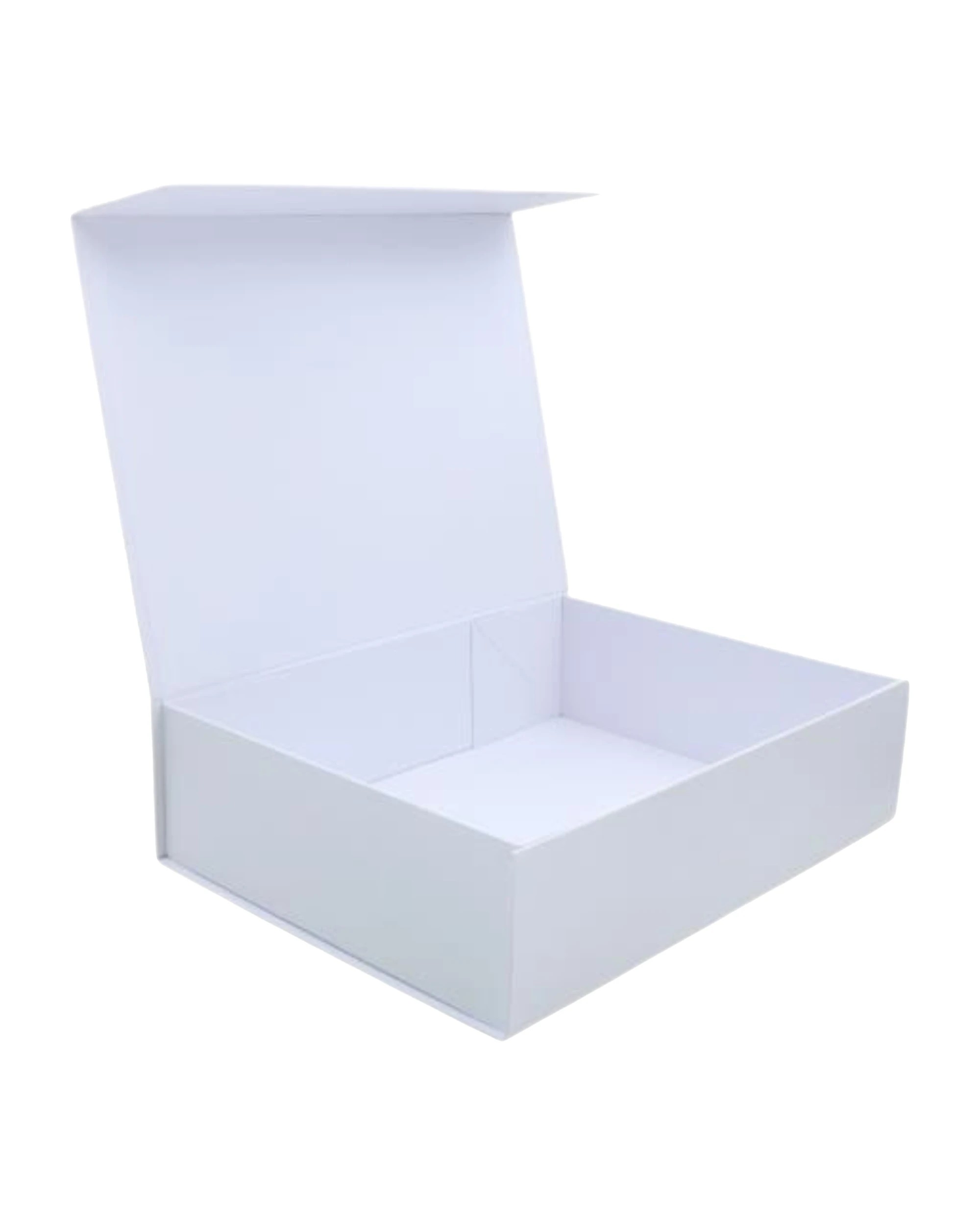 1 Durmaz Medium White Magnetic Gift Box 25cm x 20cm - White, 1 of 2