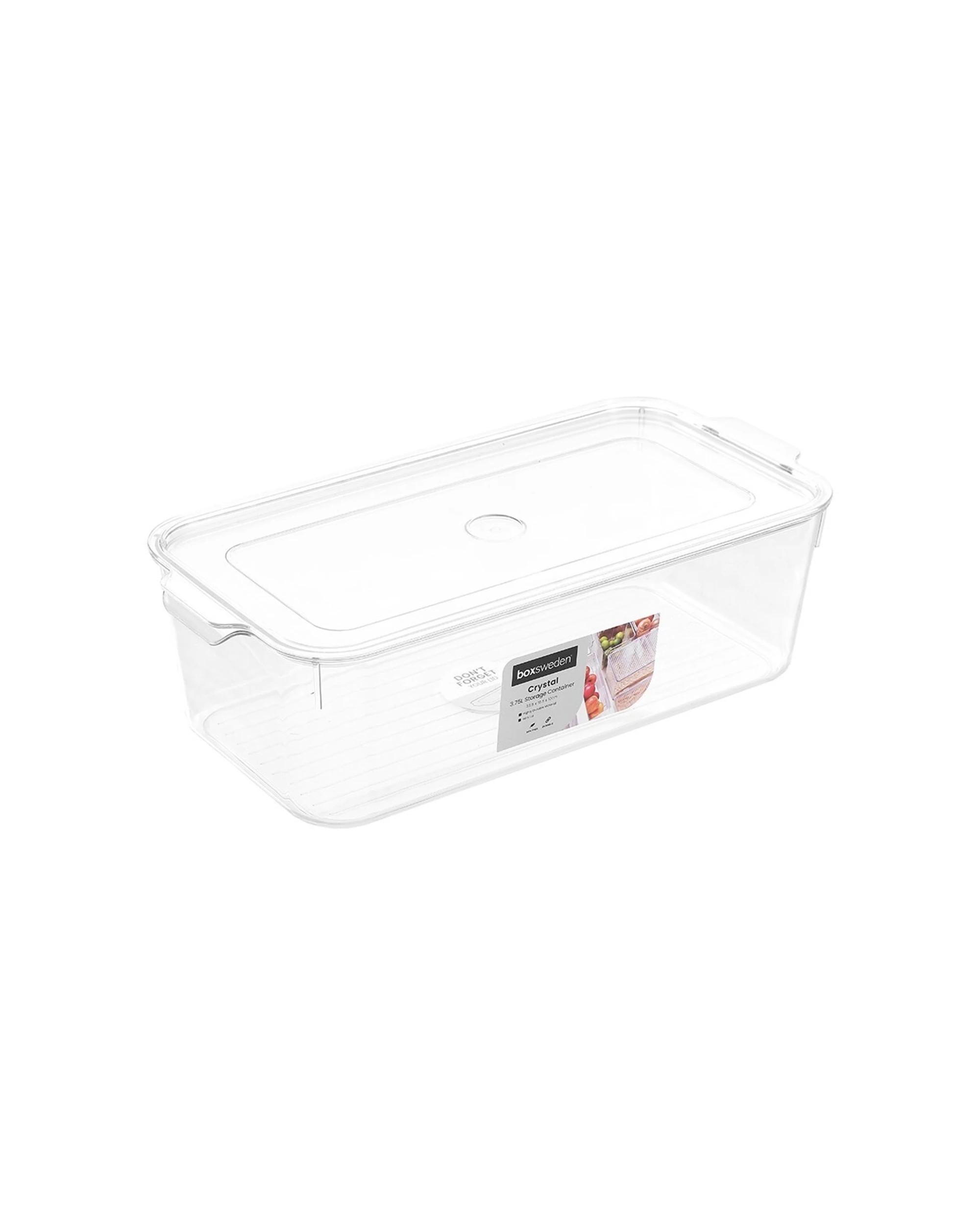 2 Boxsweden Crystal 3.75 Litre Storage Container With Lid 2 Pack Stackable - Clear, 2 of 5