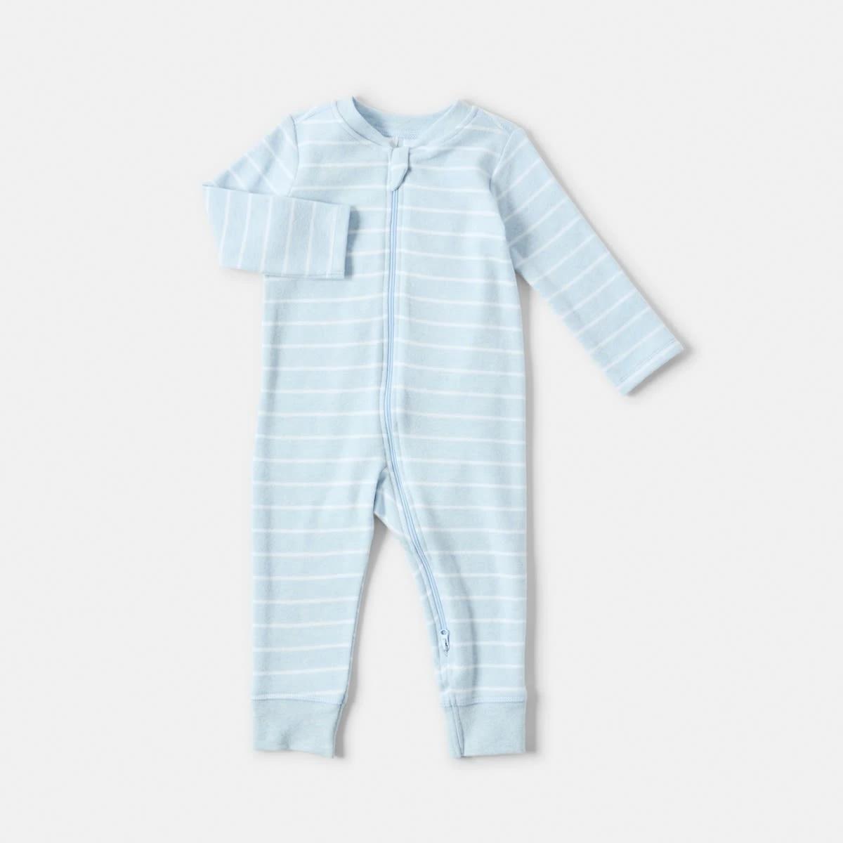 1 Sueded Coverall Blu Stripe, 1 of 4