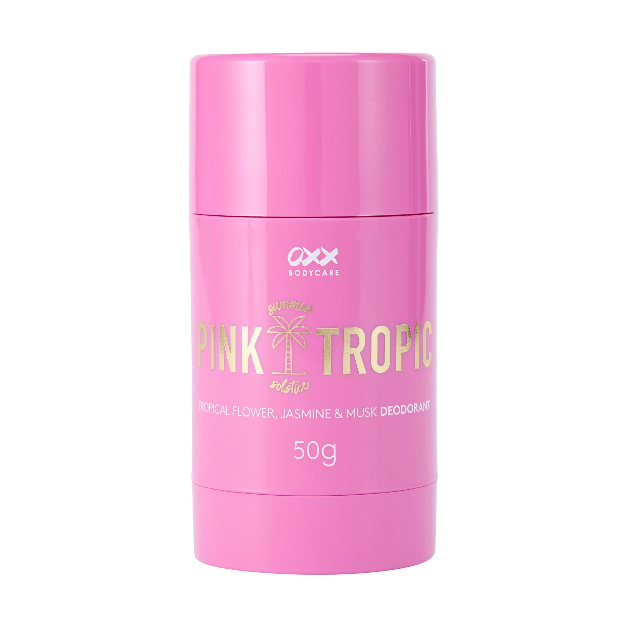 1 OXX Bodycare Pink Tropic Summer Solstice Deodorant 50g - Tropical Flower, Jasmine and Musk Scent, 1 of 5