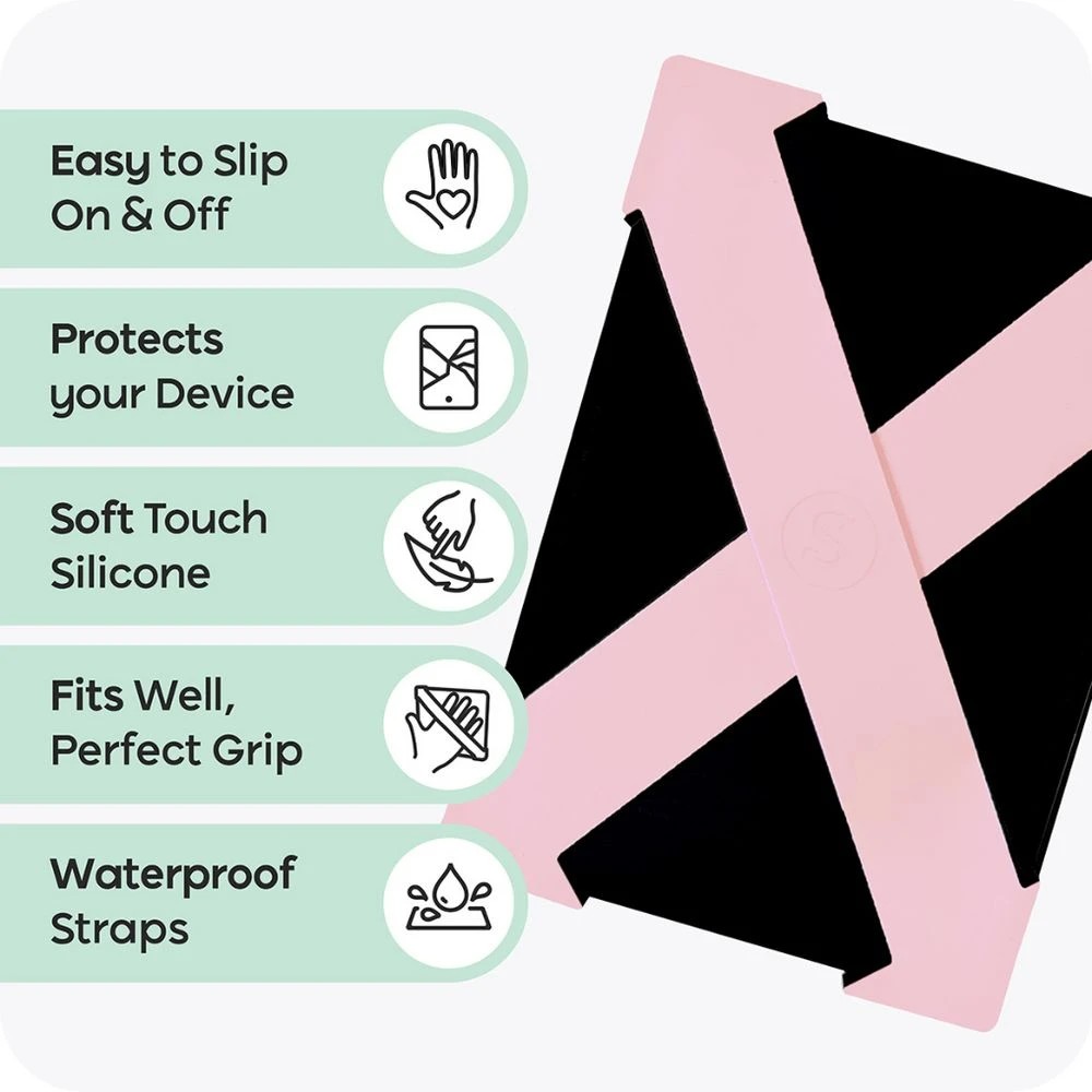 4 Strapsicle Silicone Straps for Kindle Small Pink 2 Pack, 4 of 9