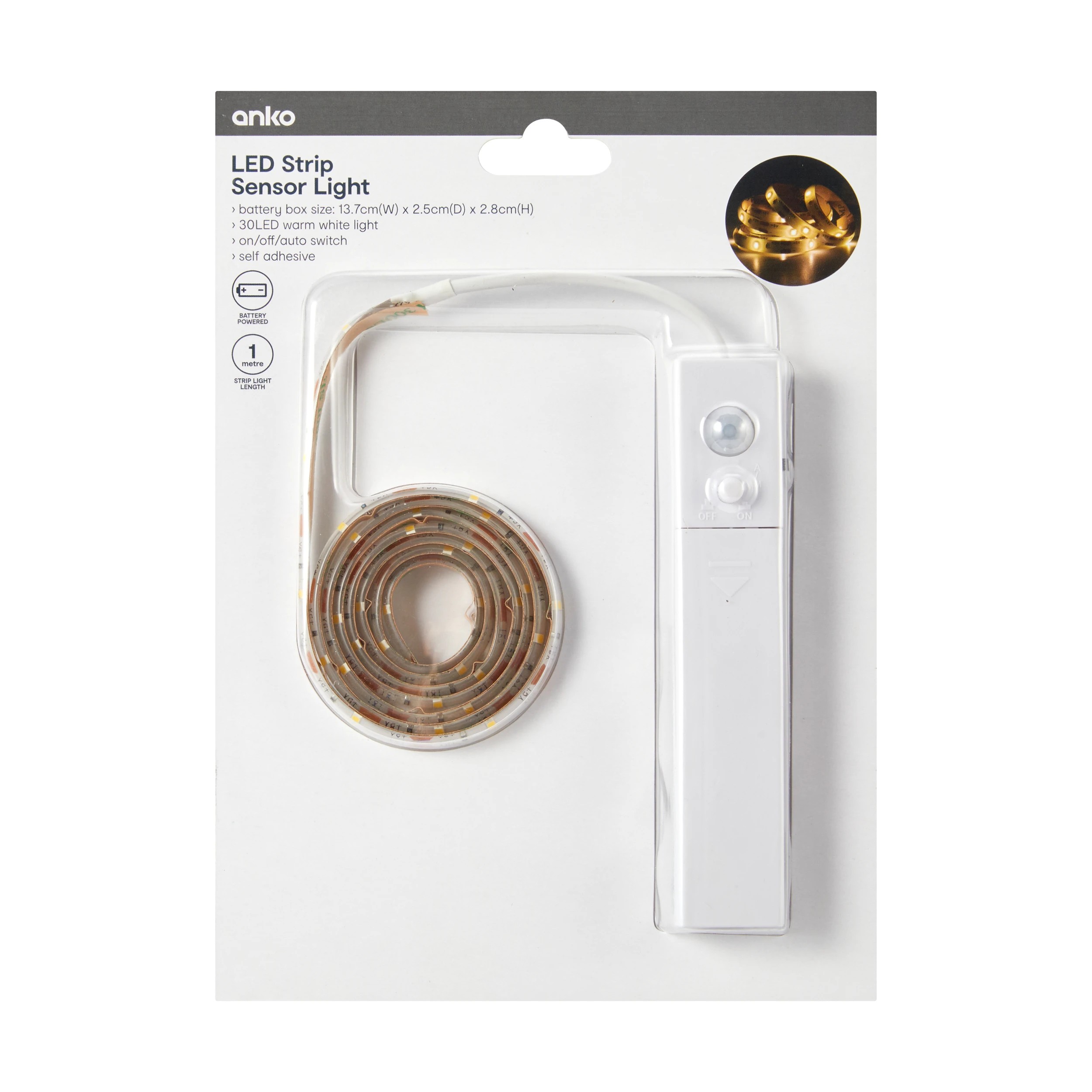 1 1m LED Strip Sensor Light, 1 of 10