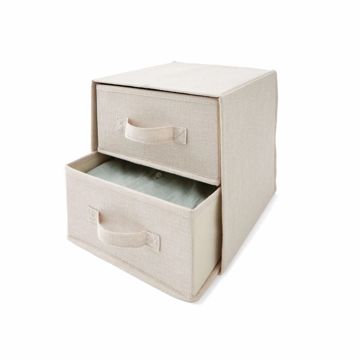 1 Linen Look Drawer Set - Beige, 1 of 9