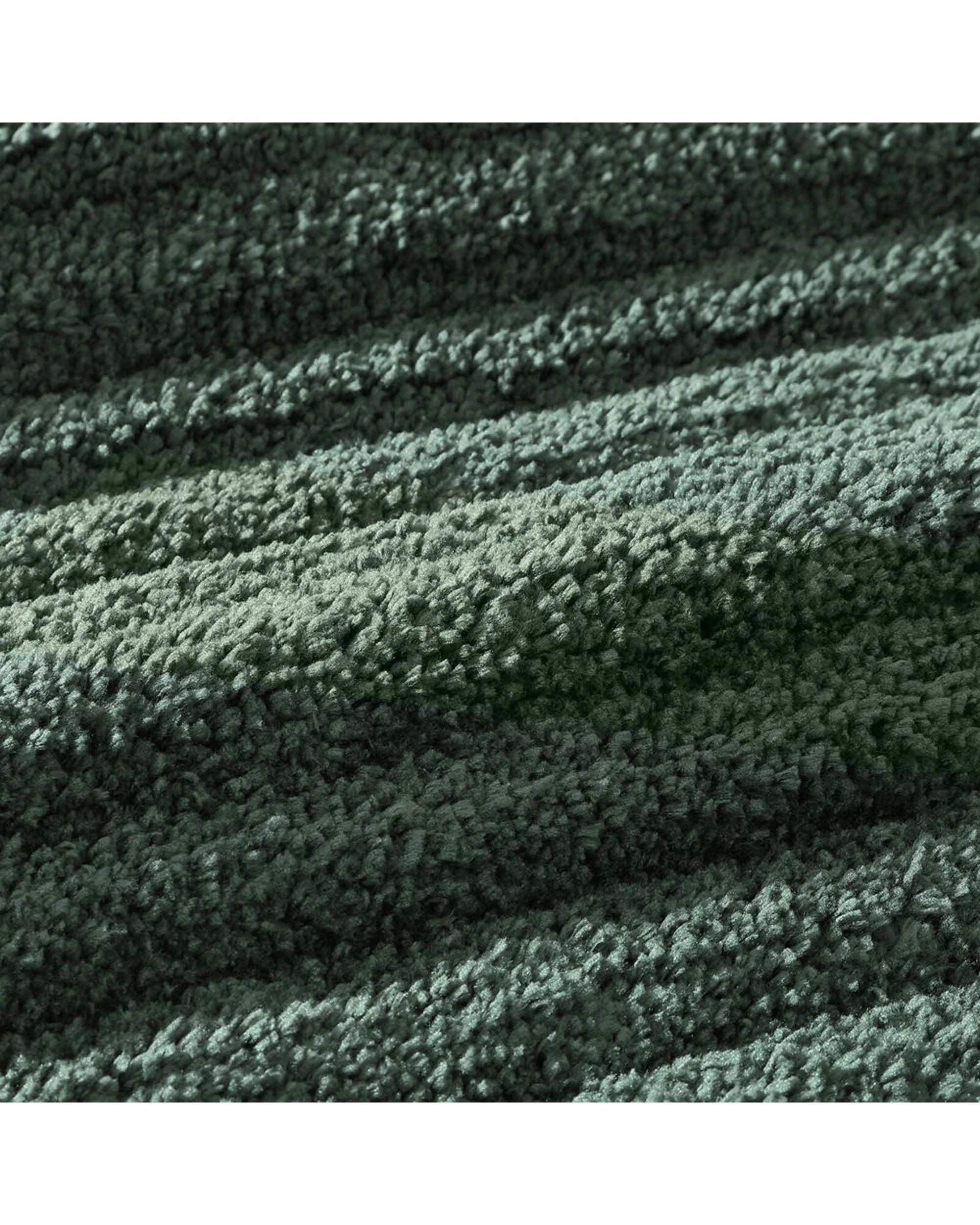 3 Algodon Lawson Plush Bath Runner Non-Slip Mat 50x100cm - Green, 3 of 3