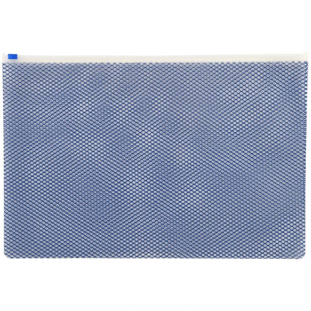 2 J.Burrows A4 Soft Zipper Pouch Blue, 2 of 3