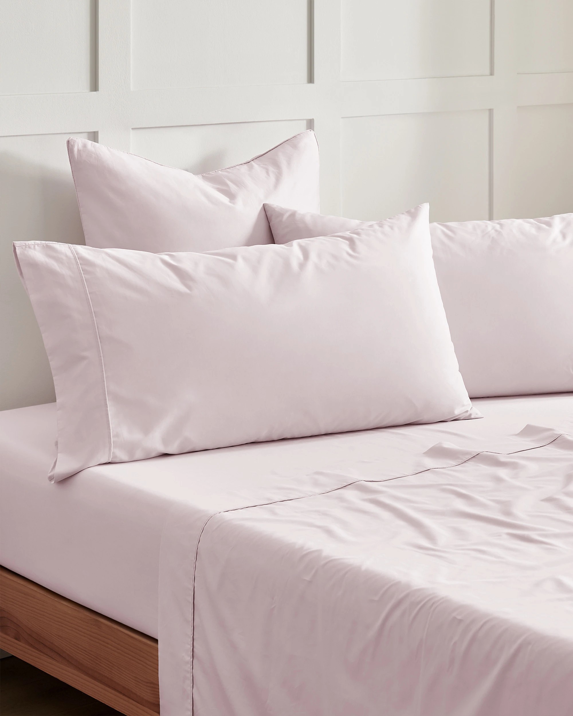 2 Dreamaker 400TC Premium Cotton Sateen King Pillowcase Twin Pack - Petal, 2 of 5