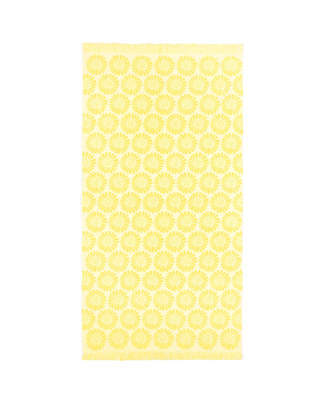 Bambury Daisy HiLo Cotton Beach Towel Soft Absorbent Natural Fringe ...