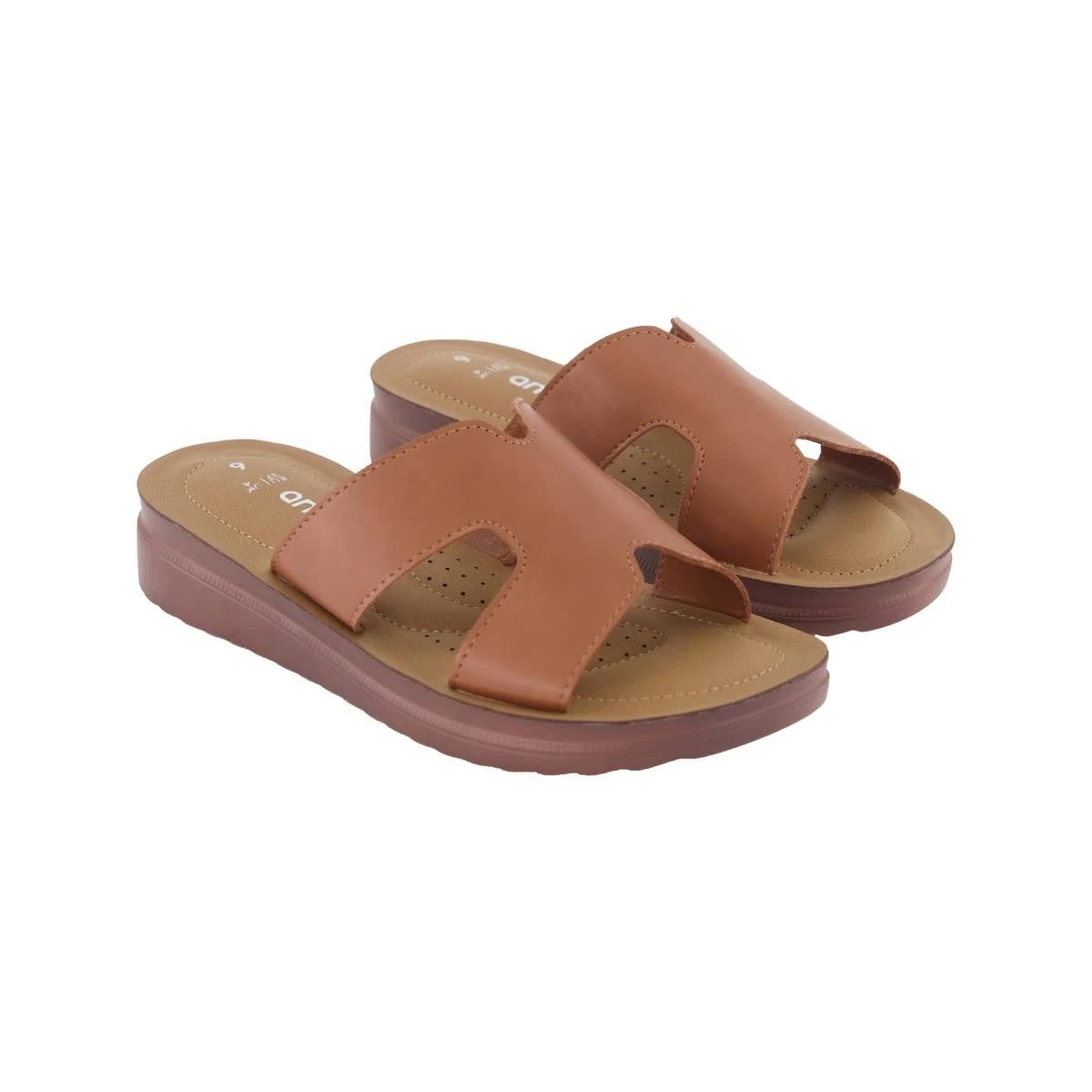 2 One Band Comfort Footbed Slides Cashew, 2 of 3
