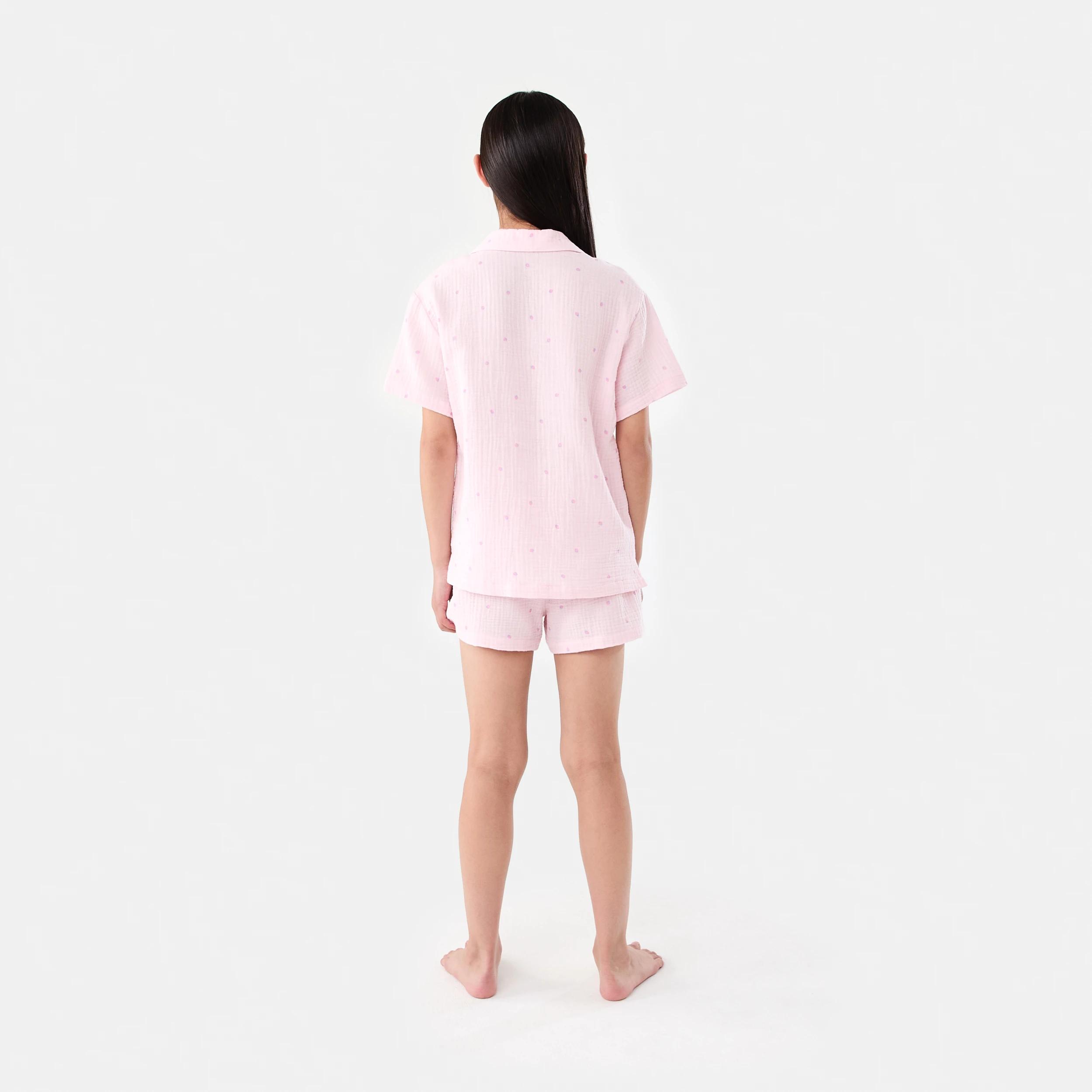 2 Short Sleeve Woven Pyjama Set PINK STRAWBERRY, 2 of 8
