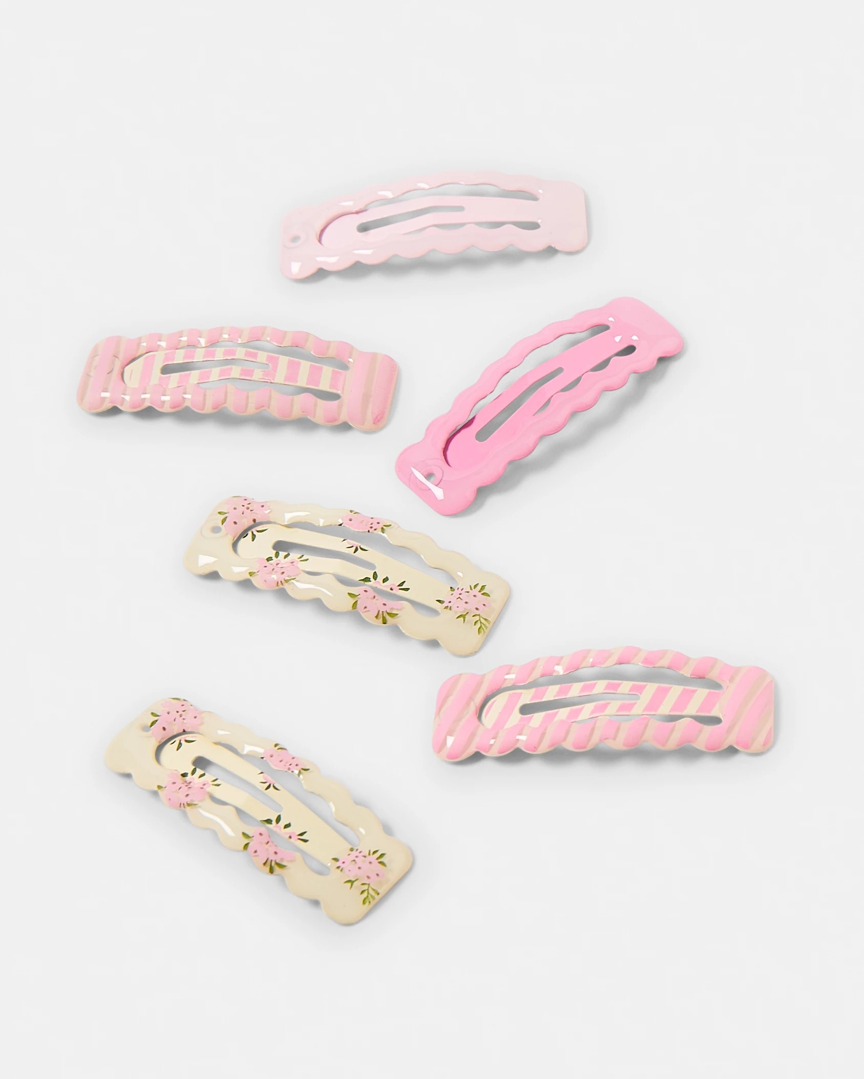 2 6 Pack Coloured Snap Hair Clips, 2 of 3