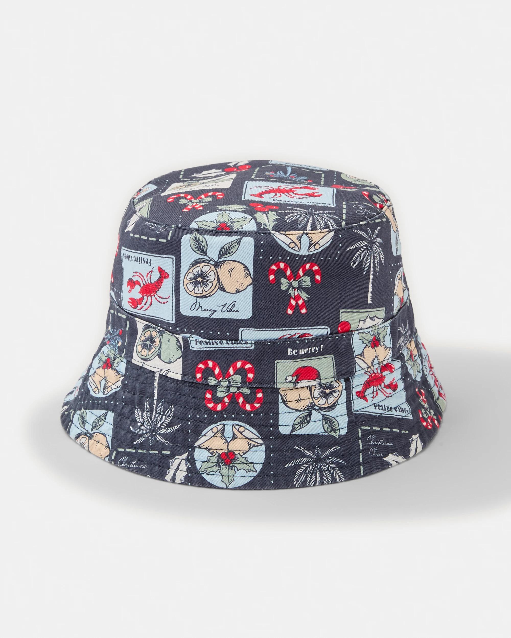 1 Christmas Bucket Hat Navy, 1 of 4