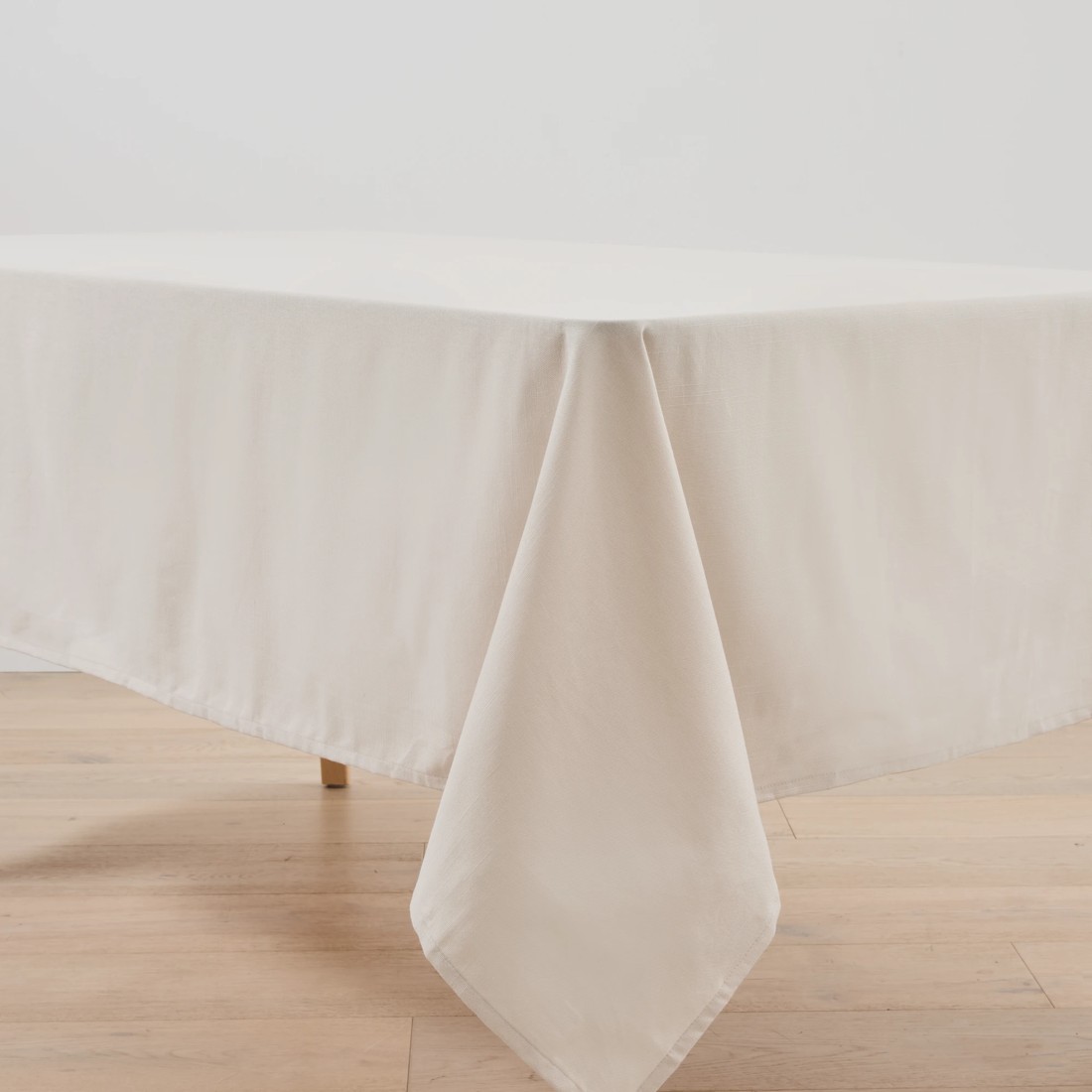 2 Sand Extra Large Linen Look Tablecloth, 2 of 6