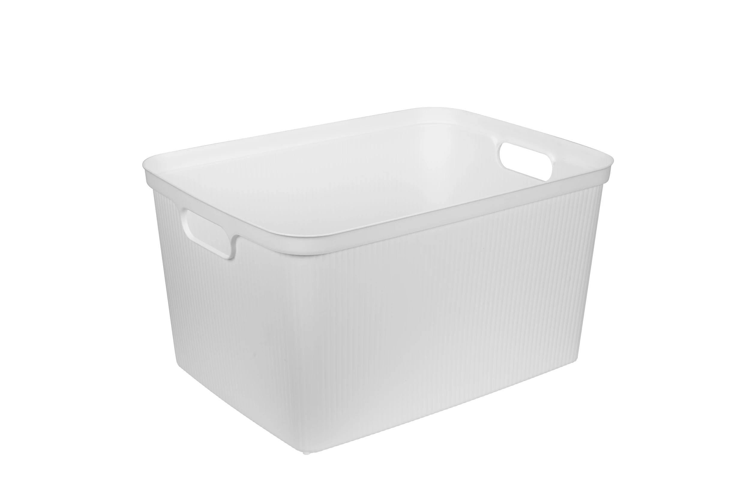 3 75L Ribbed Storage Tub - White, 3 of 6
