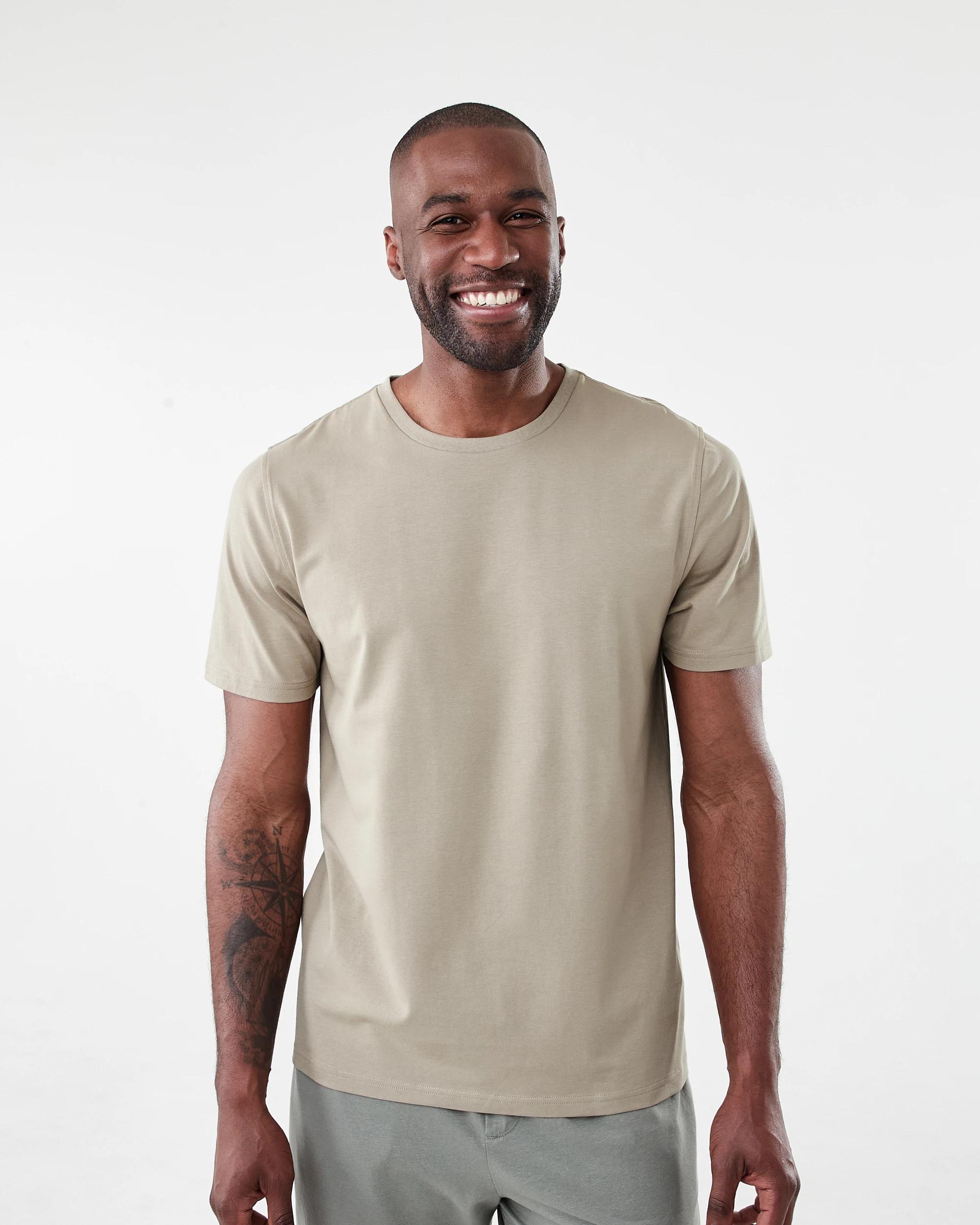 1 Cotton Elastane Sleep Top Bge Khaki, 1 of 5