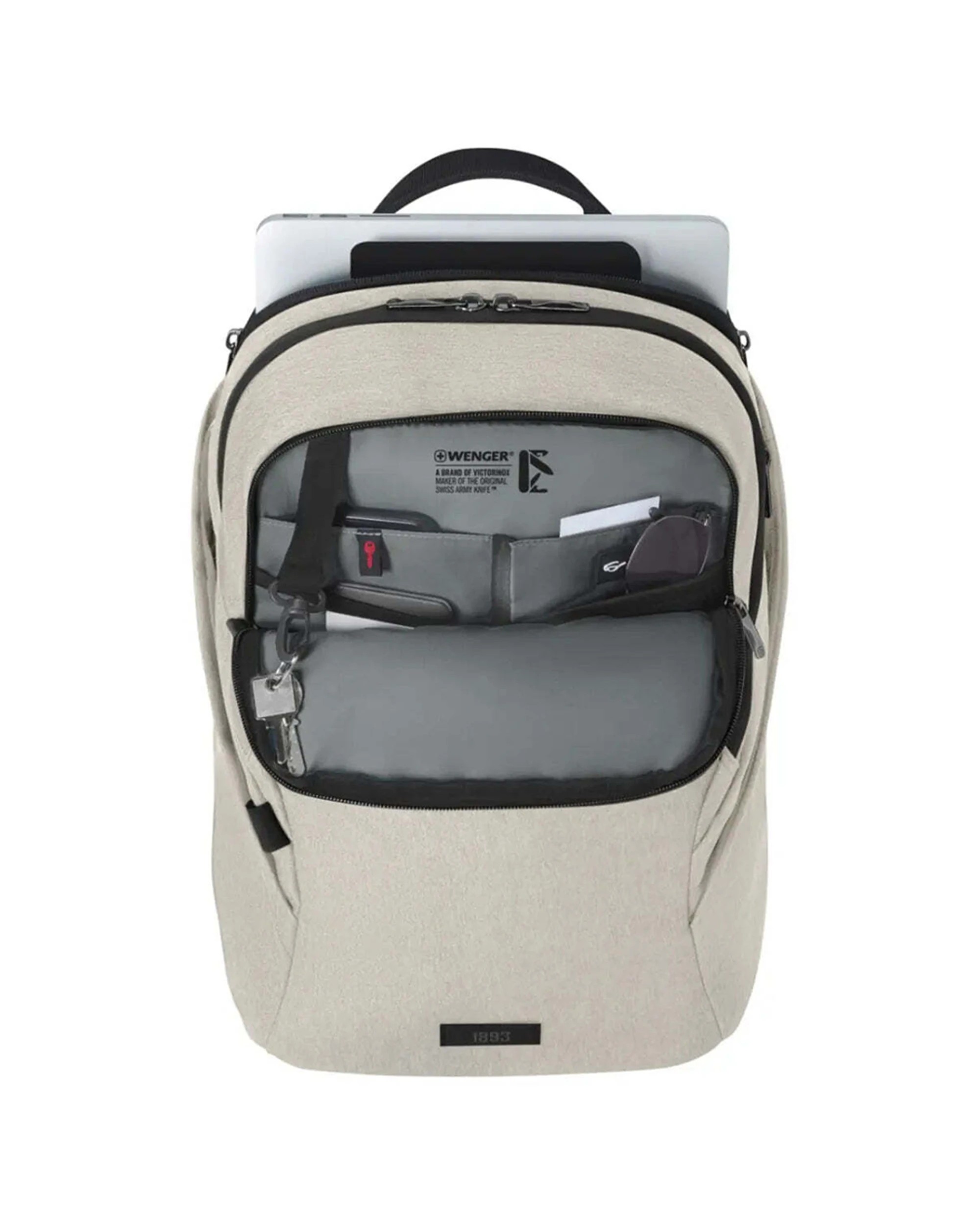 2 Wenger MX Light 16in Laptop Backpack With Tablet Pocket SmartOrg Organiser 21L Sand - White, 2 of 8
