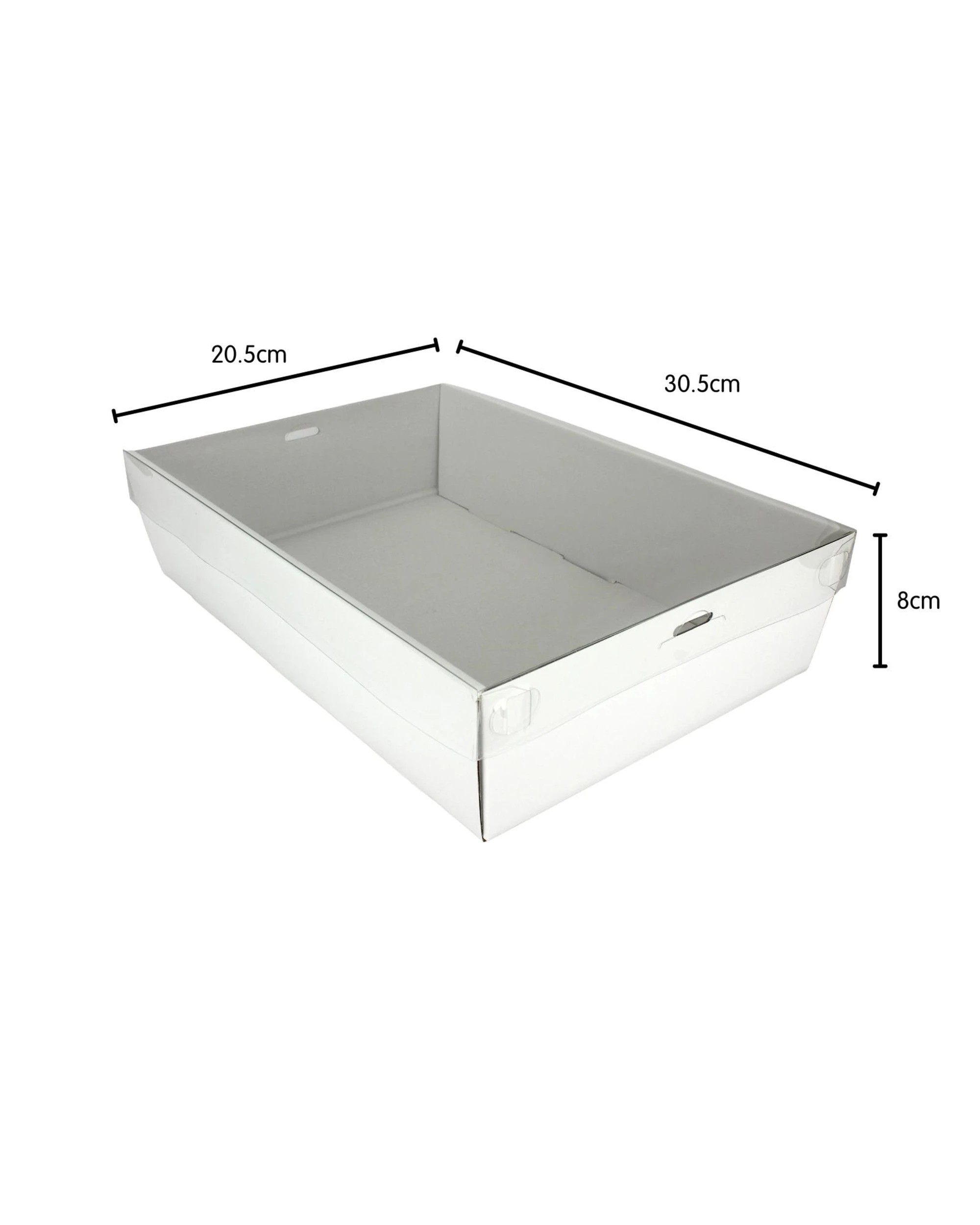 3 Spice Kitchen White Grazing Box with Clear Plastic Lid 30.5cm x 20.5cm x 8cm - White, 3 of 4