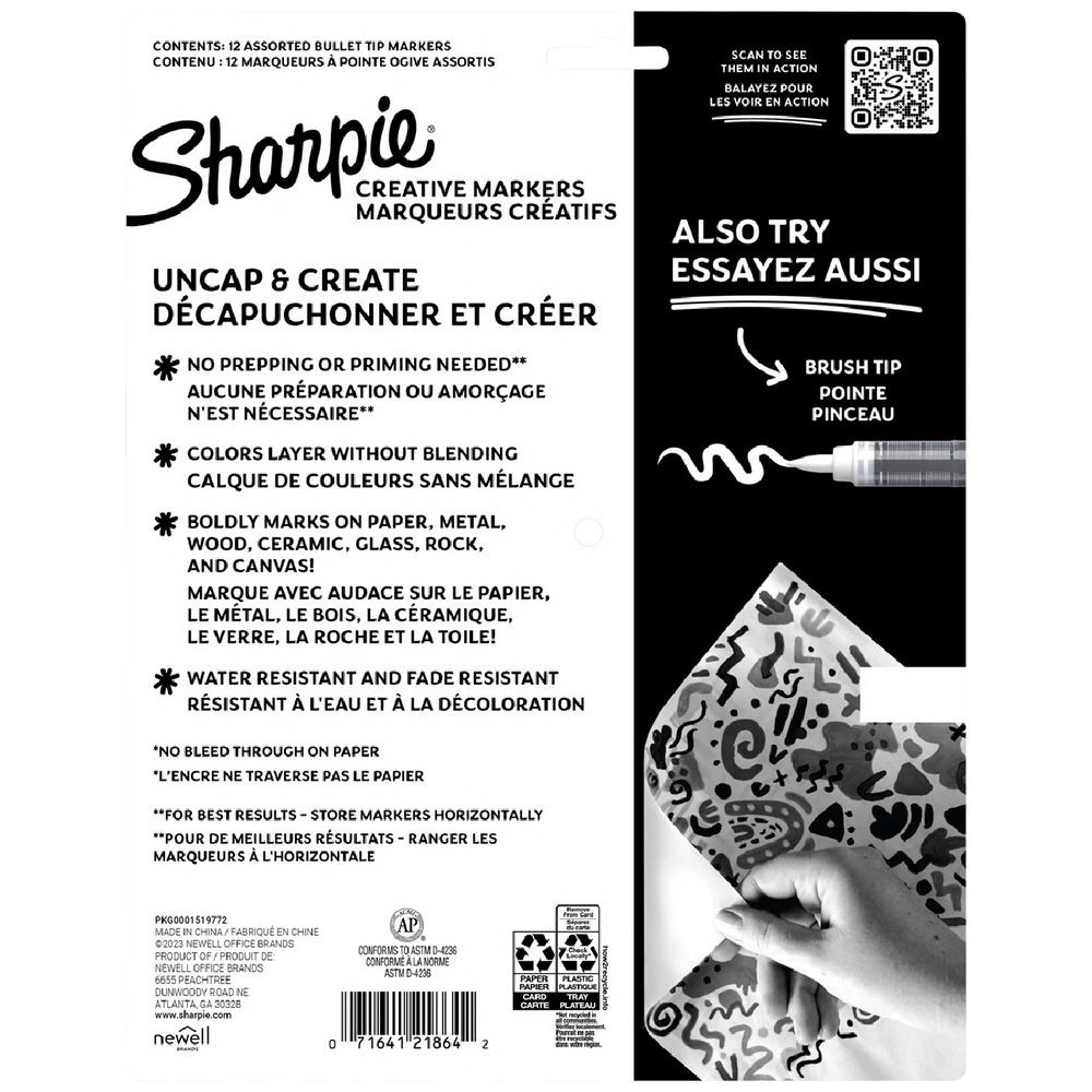 4 Sharpie Creative Acrylic Bullet Markers 12 Pack, 4 of 10