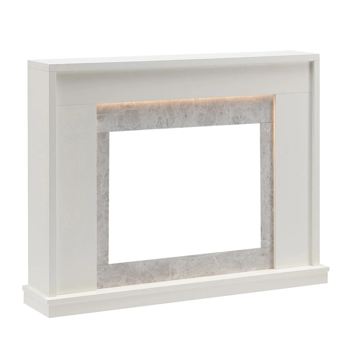 3 Moda Living Jade Electric Fireplace Heater White Mantel Suite - White, 3 of 5