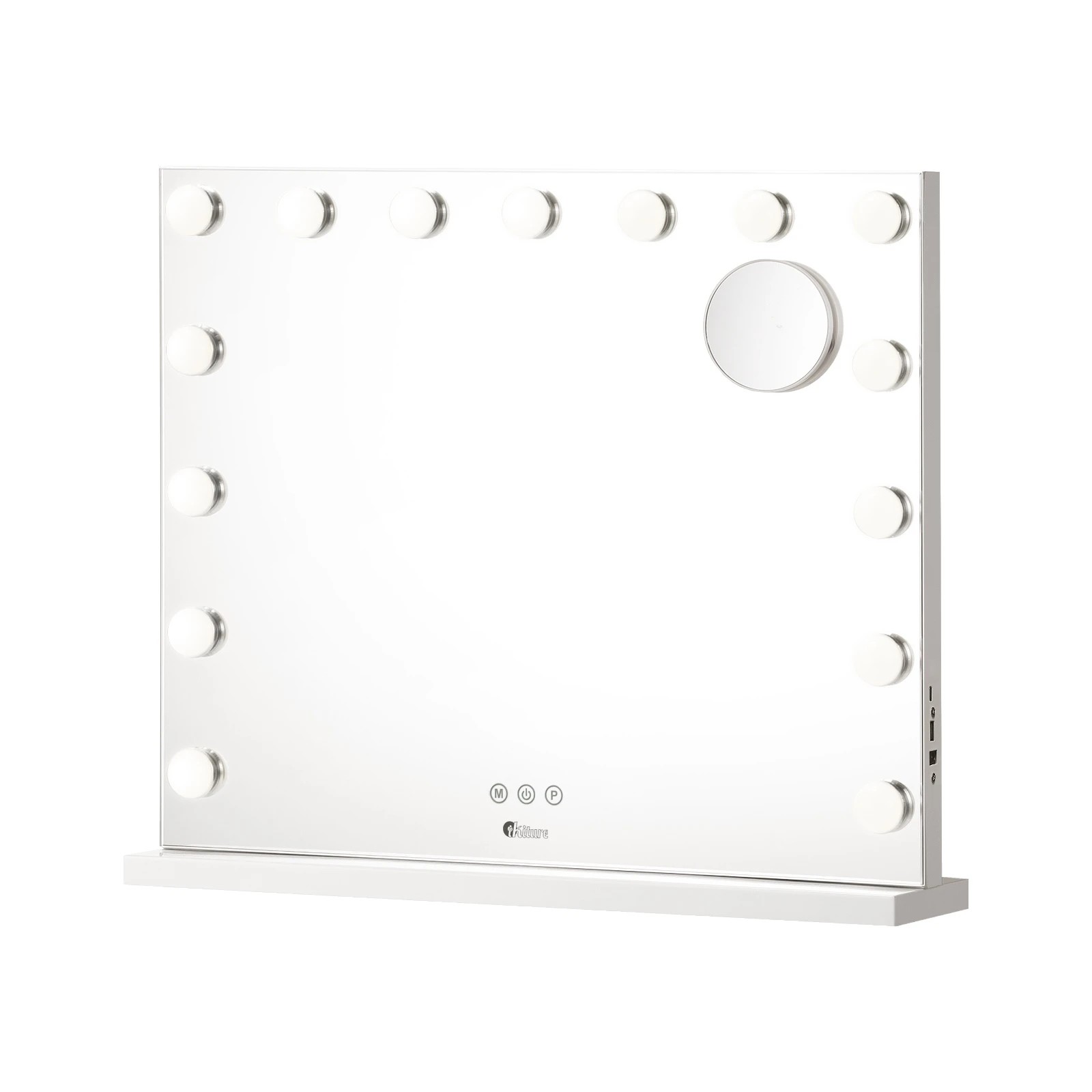 1 Oikiture Hollywood Makeup Mirror Magnifying Led Light 15 Bulbs Wall Mirrors
 - White, 1 of 8