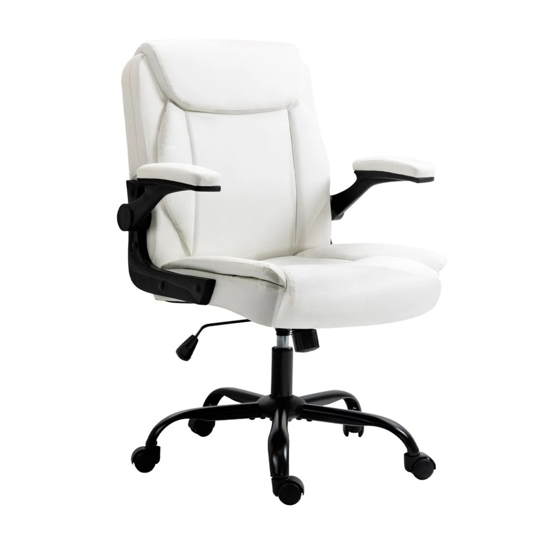 1 Artiss Executive Office Chair Mid Back - White, 1 of 7