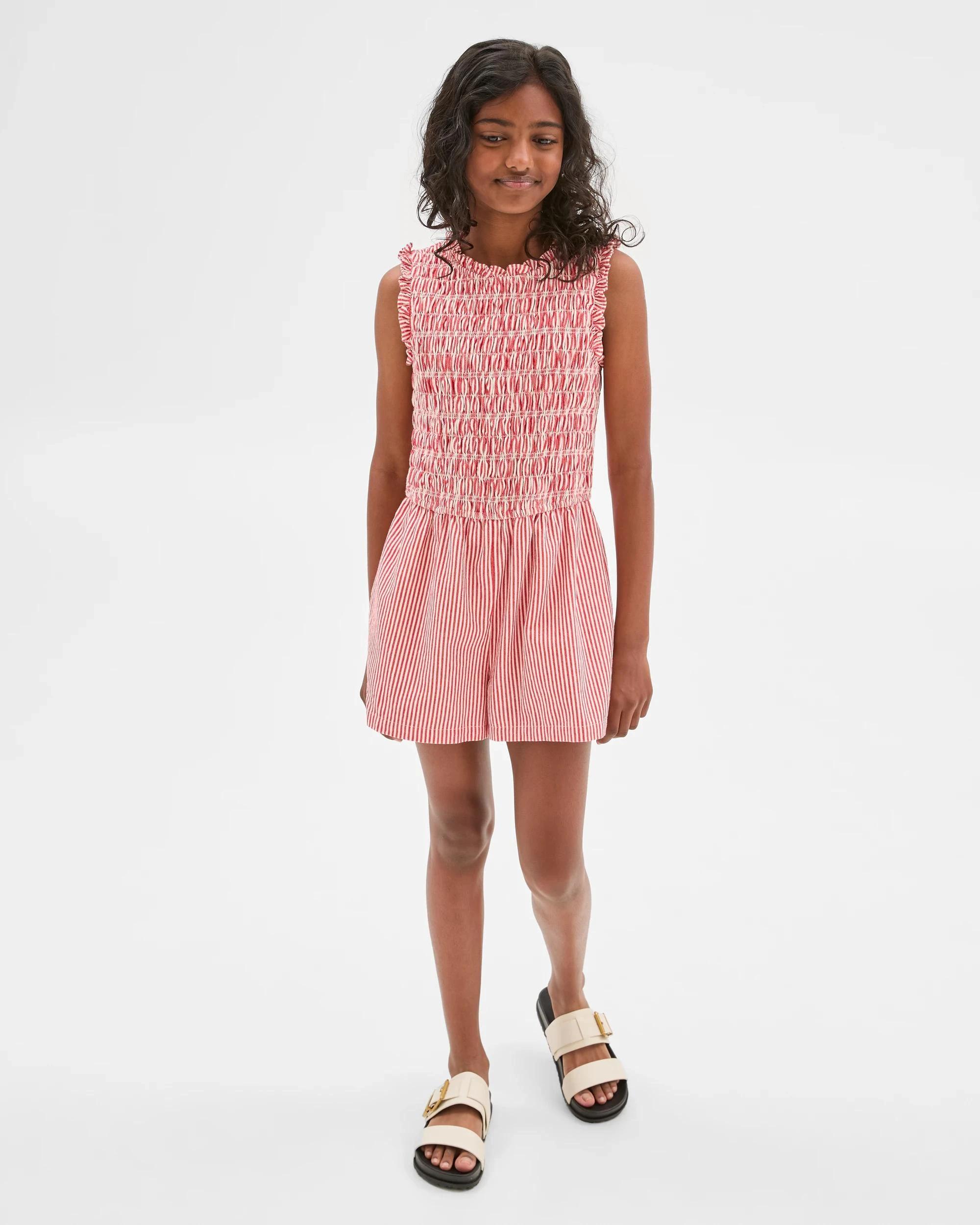 3 Target Kids Shirred Denim Playsuit Y/D STRIPE, 3 of 6