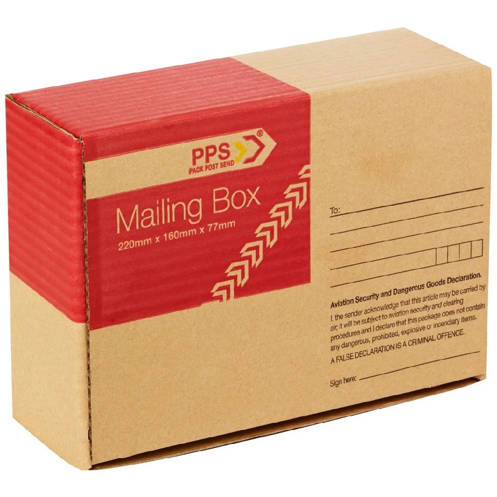 1 PPS Mailing Box 220 x 160 x 77mm., 1 of 2