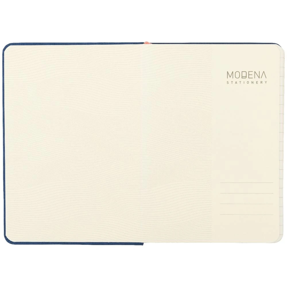 3 Modena A6 Linen Ruled Notebook Navy, 3 of 5