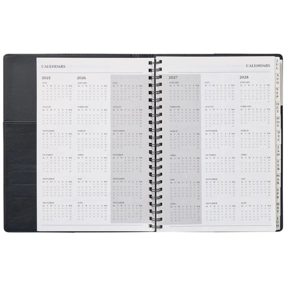 4 J.Burrows A4 Week to View Executive FY26/27 Diary Black, 4 of 7