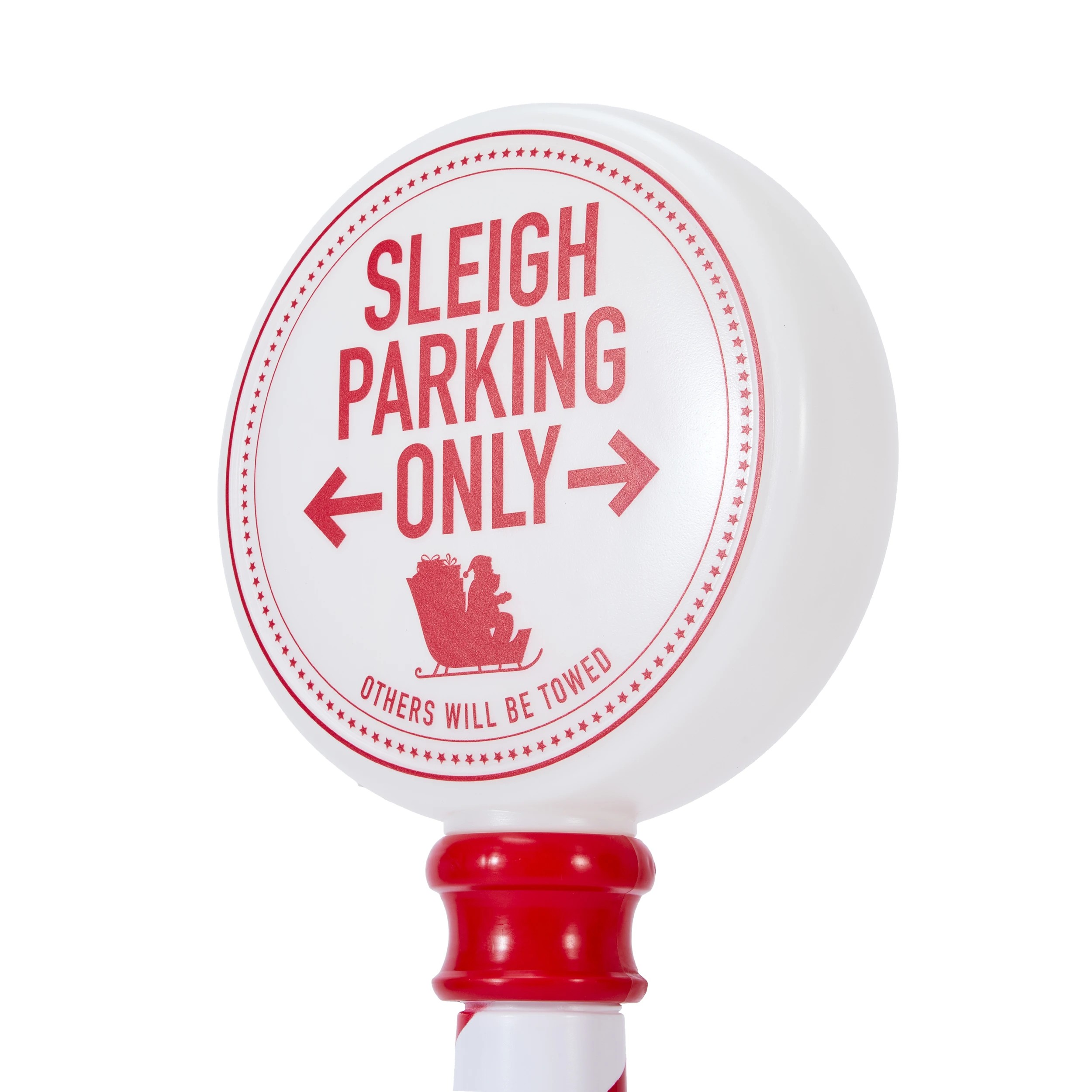 6 Battery Operated LED Light Up Sleigh Parking Sign, 6 of 9