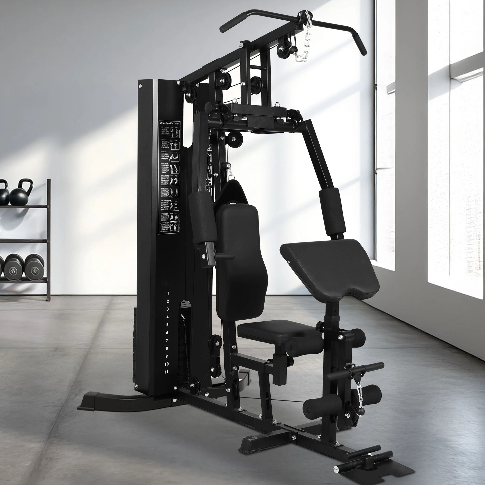 8 Centra Multifunction Home Gym Station Weight Training Squat Press Machine, 8 of 9